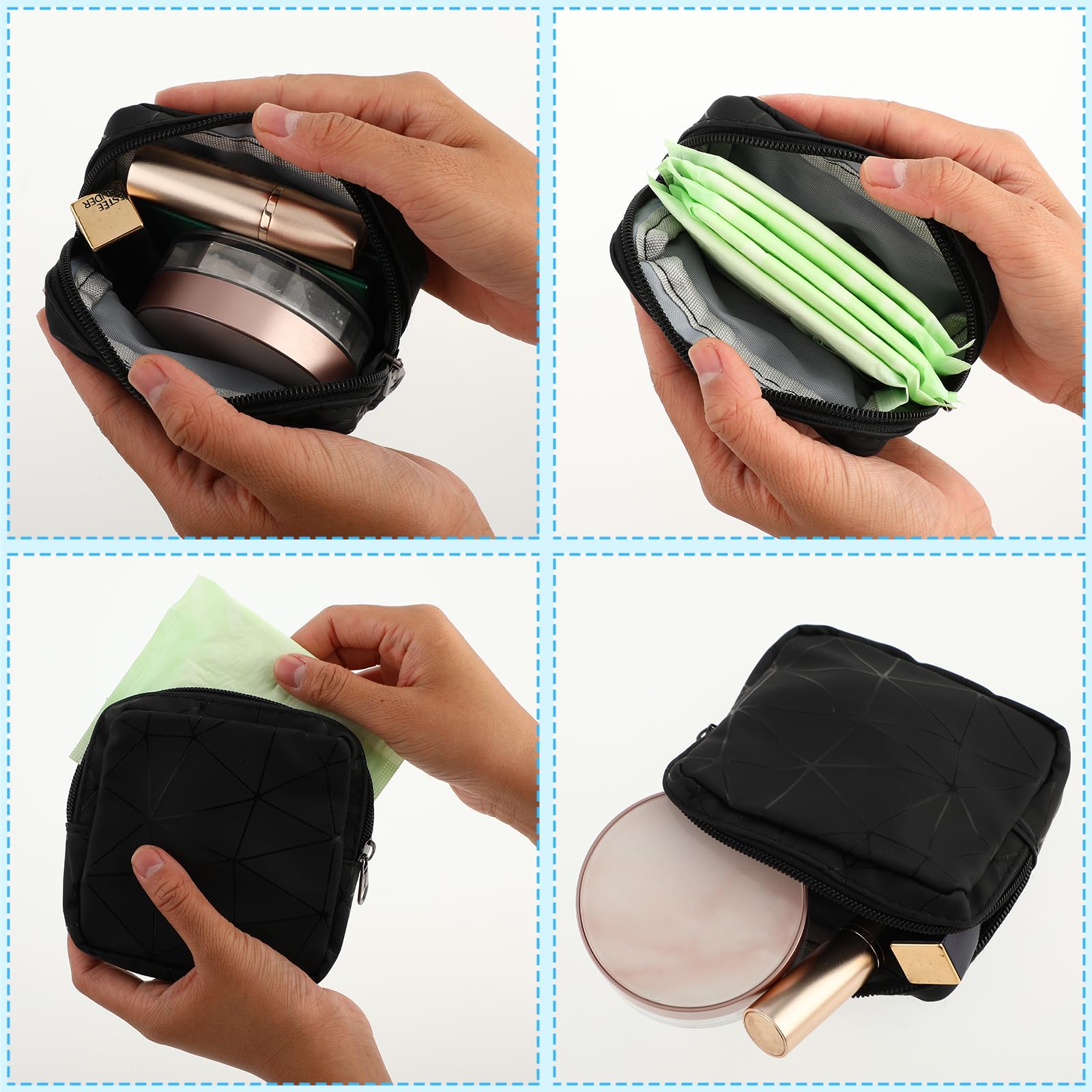 Ouligay Period Bag Sanitary Napkin Storage Bag Tampon Bag Tampon Pad Holder for Purse Menstrual Pad