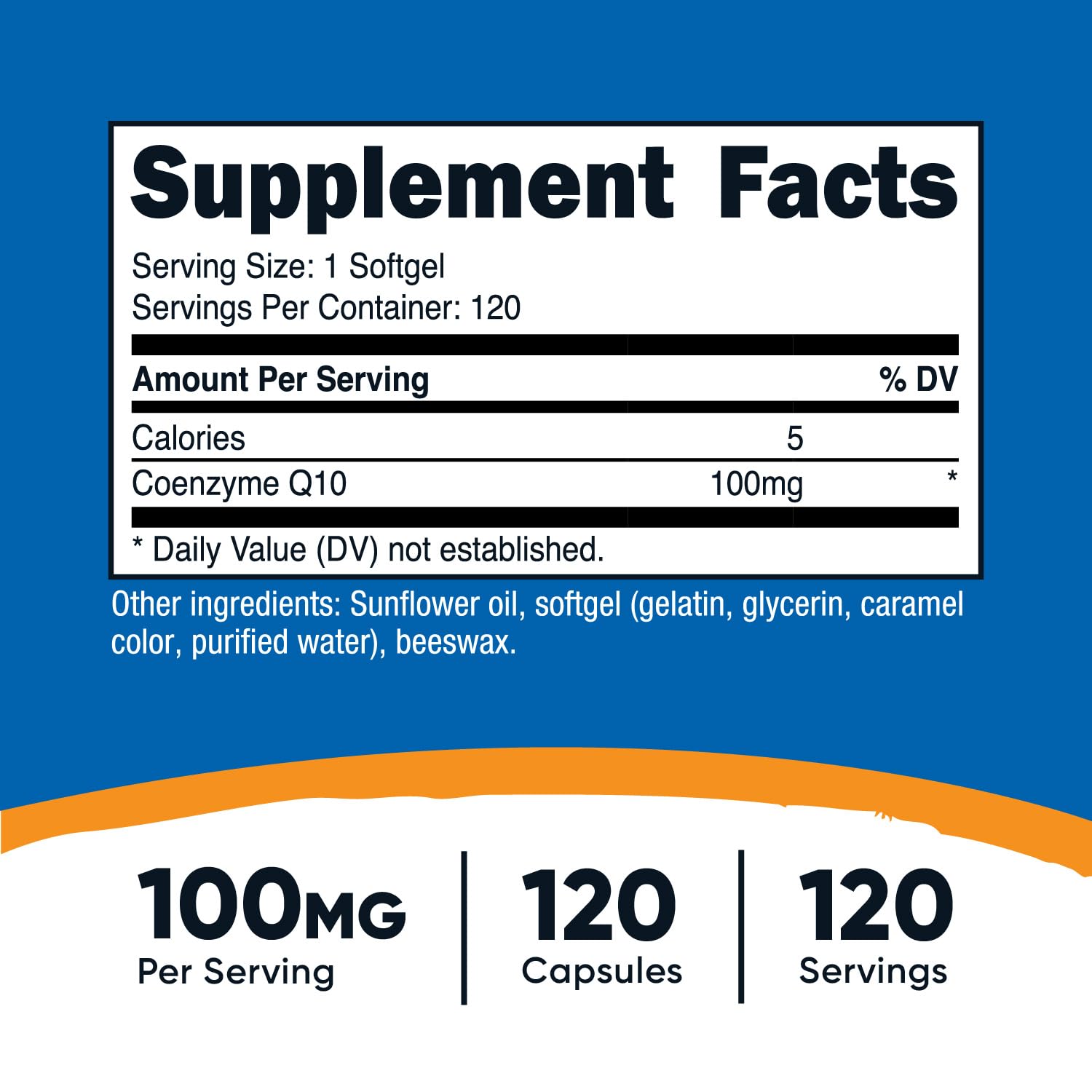 Nutricost CoQ10 Softgels (120 Servings / 100 Mg CoQ10 Per Serving) | Better Absorption