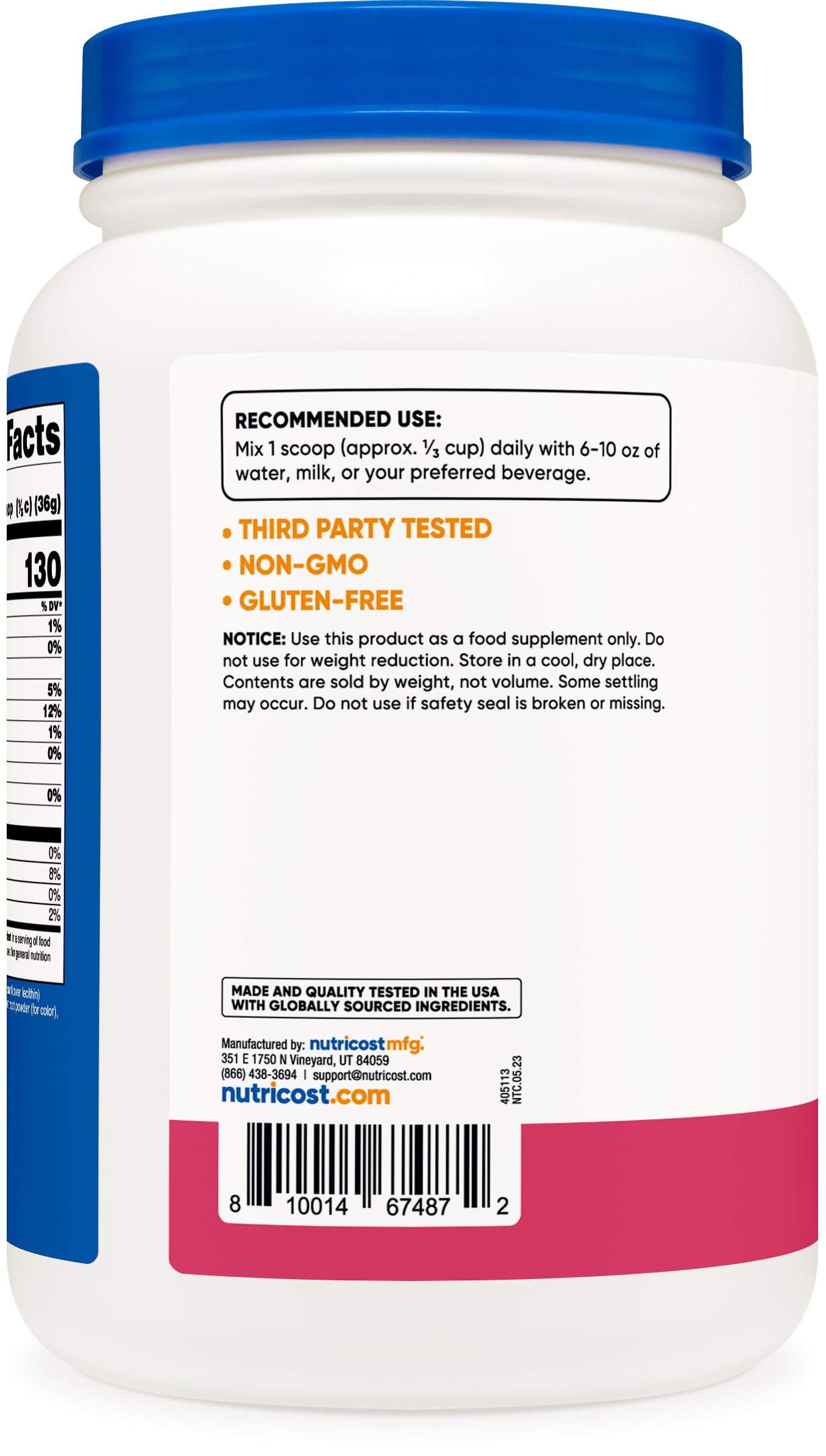 Nutricost Whey Protein Isolate (Strawberry Acai, 2 Pounds)