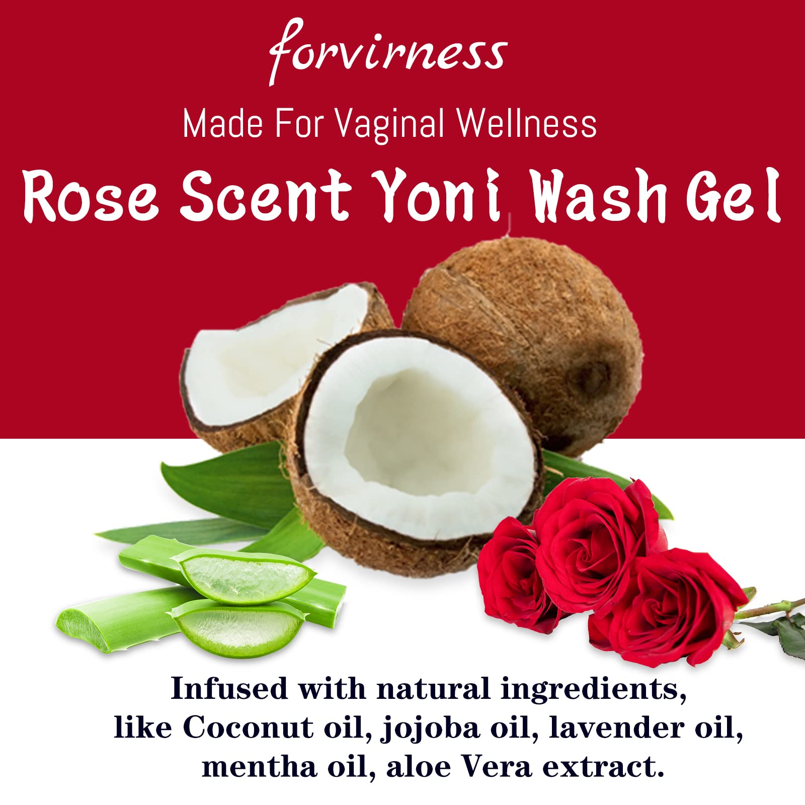 forvirness Feminine Wash with Cleaning Factor, Vaginal Wash - Clean, Remove Odor, pH Balance