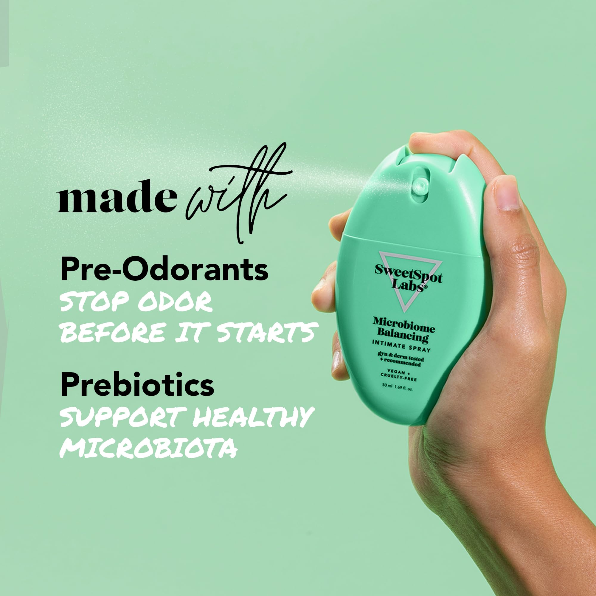 SweetSpot Labs Microbiome Balancing Feminine Spray, Deodorant Spray for External Vaginal Odor & pH