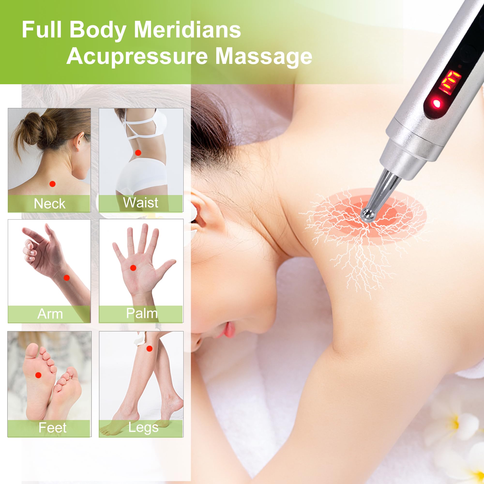 Global Care Market Meridians Energy Pen - Electronic Meridian Acupuncture Massage Pen