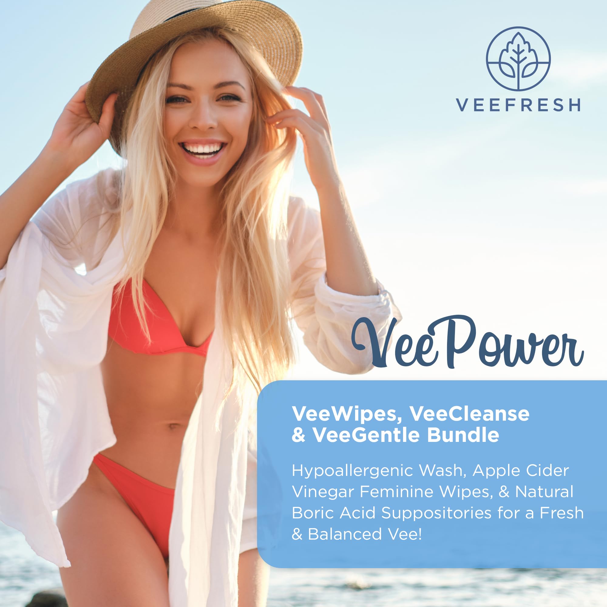 VeeFresh VeePower Bundle - A Convenient Feminine Care Bundle for Any-Time Freshness & Odor Control