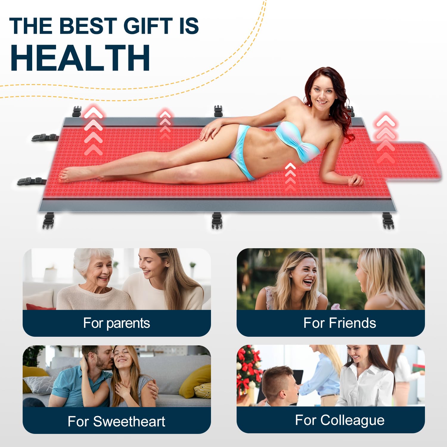 Red Light Therapy for Body - Full Body Red Light Therapy Mat, 71.0x33.30in, 2570Pcs 660nm