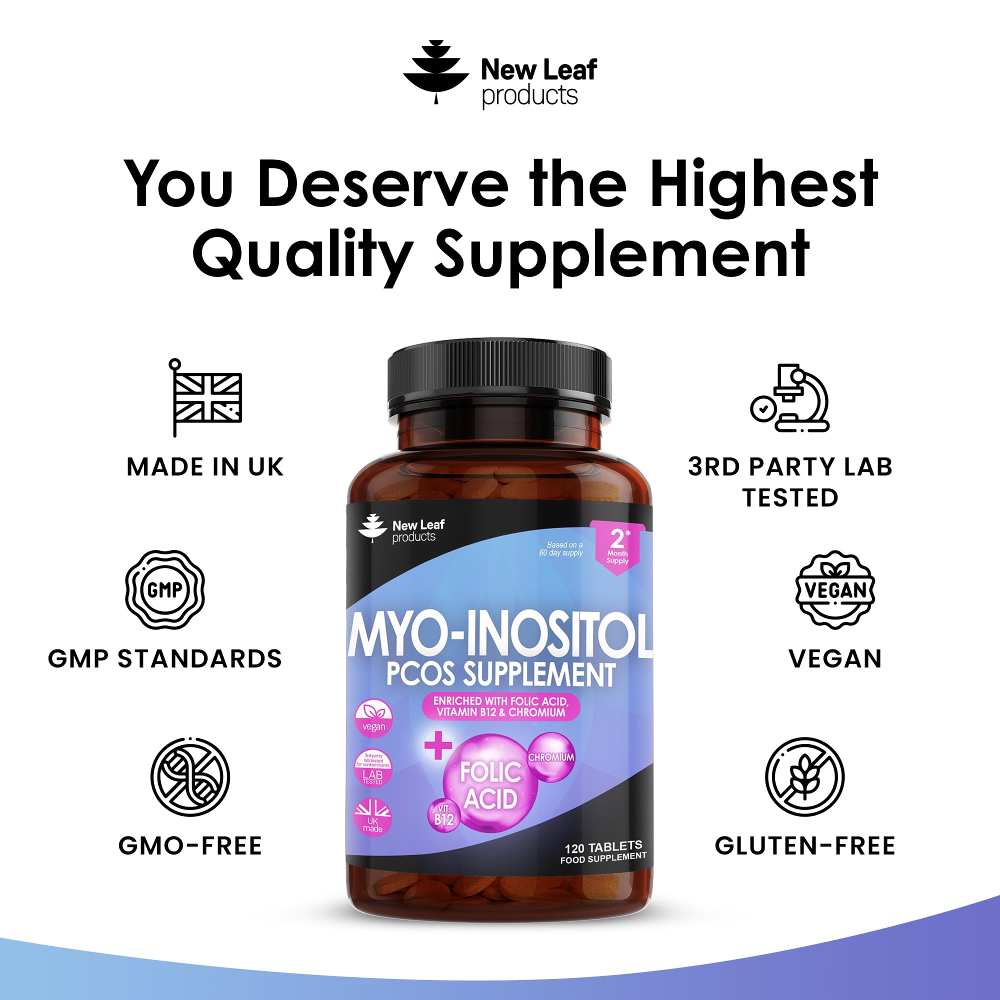 Myo-Inositol PCOS Supplement - Myo Inositol Tablets PCOS Supplement Enriched
