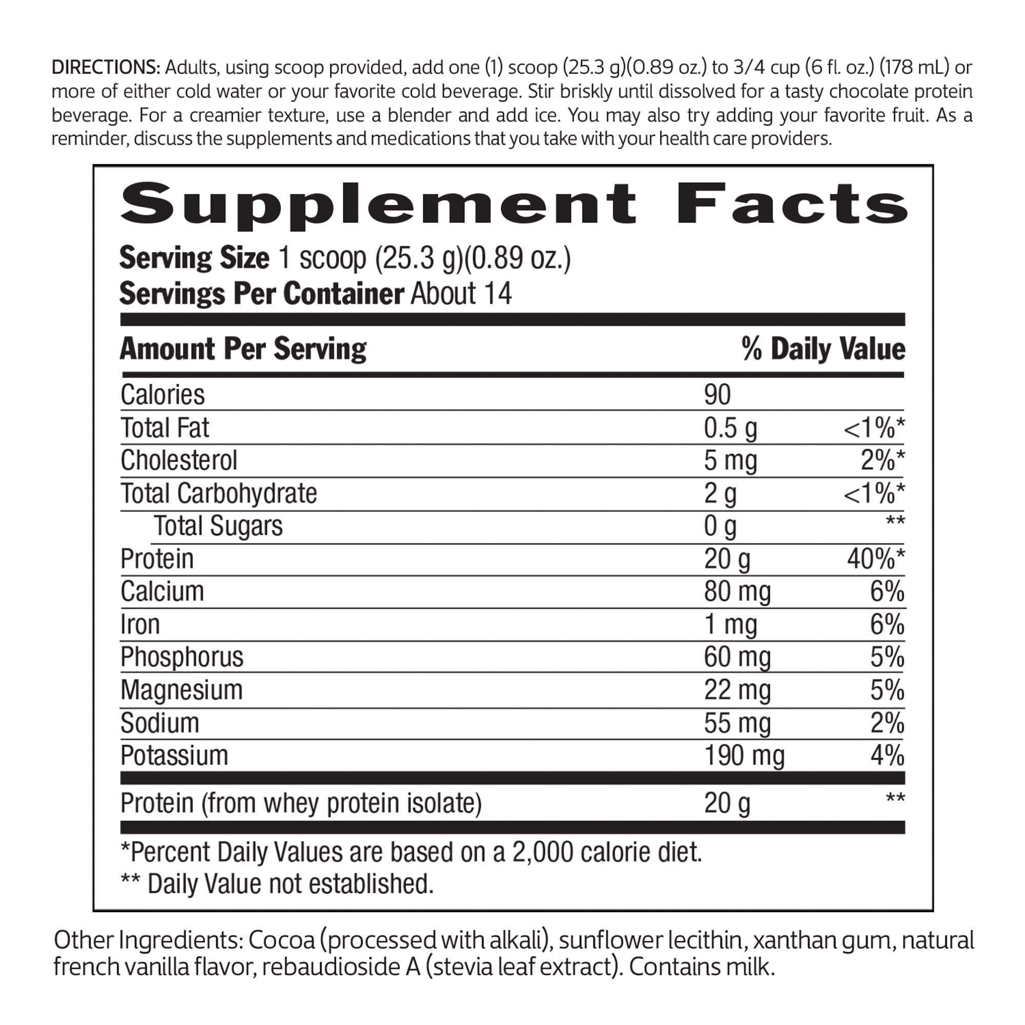 Biochem 100% Whey Sugar-Free Chocolate 20g, 12.5oz, Certified Vegetarian, Certified Glut