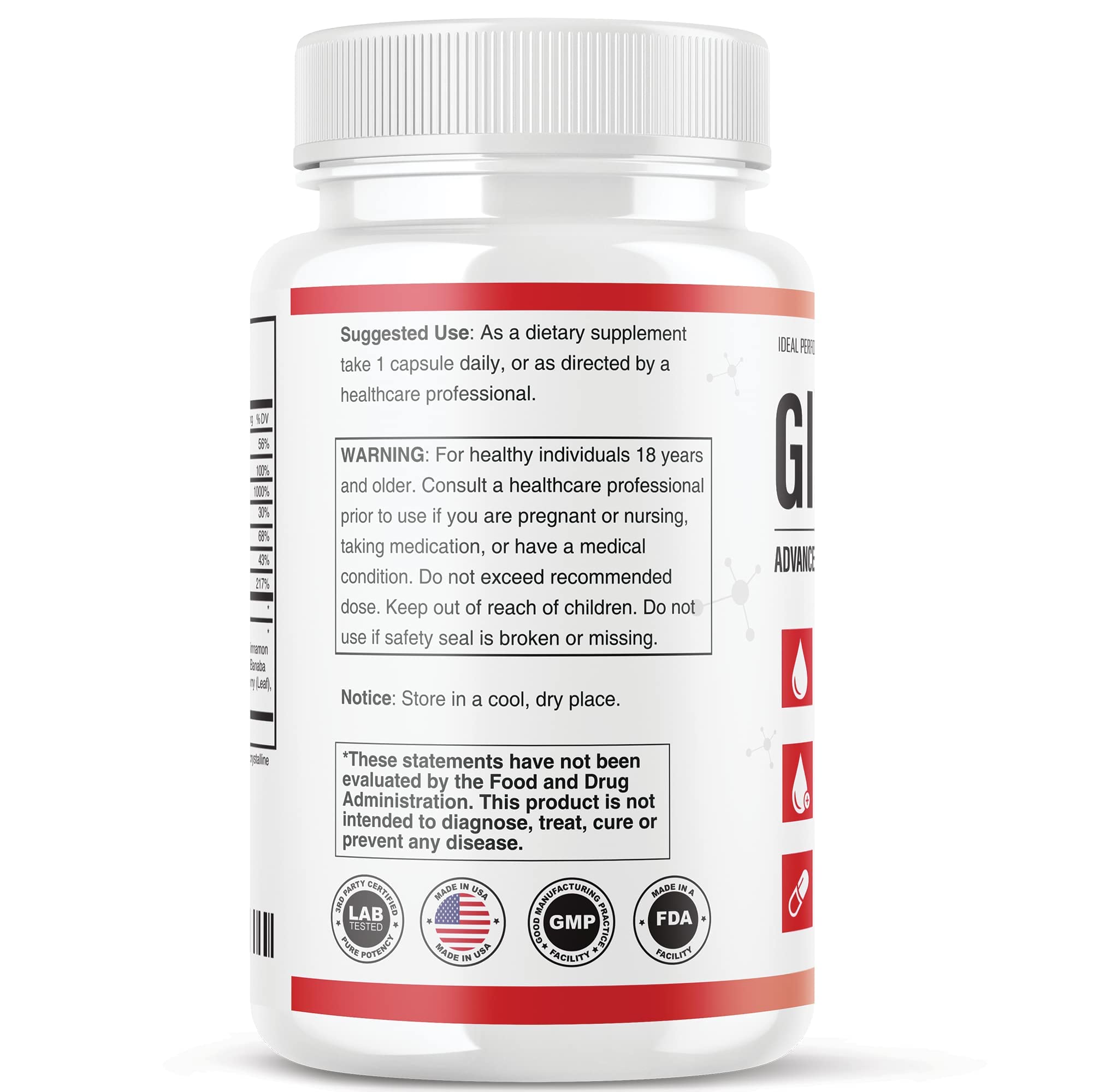 IDEAL PERFORMANCE (Official) Glucofort Formula Supplement (5 Pack)