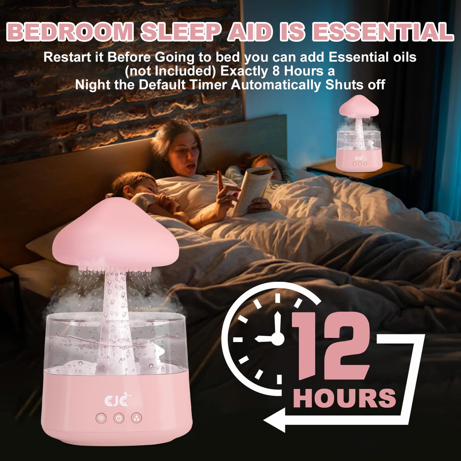 Humidifiers for Bedroom, 7 Color-Changing Led Night Lights, Aromatherapy Essential Oil