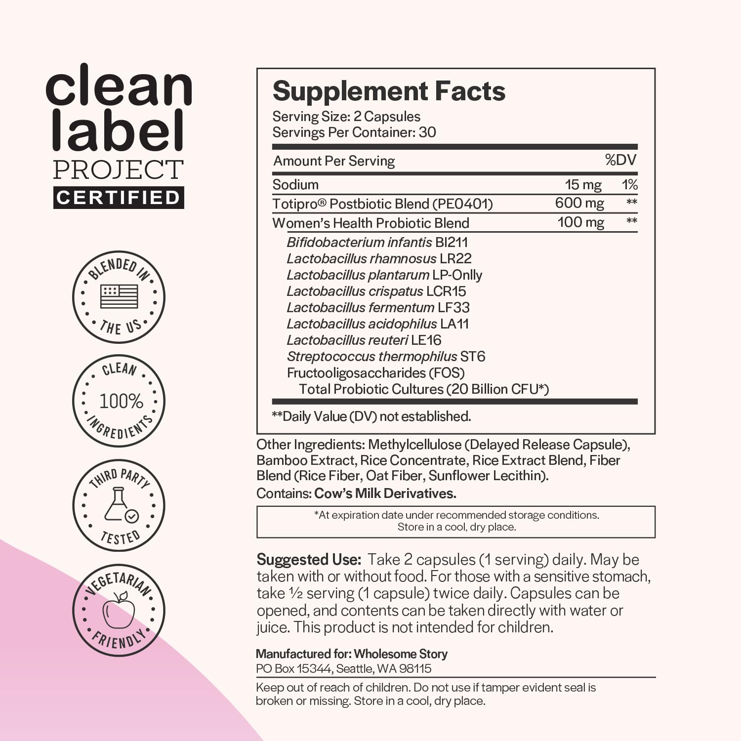 Wholesome Story Her Basic Baby Making Bundle: Premium Bioavailable Prenatal & Postnatal Vitamins