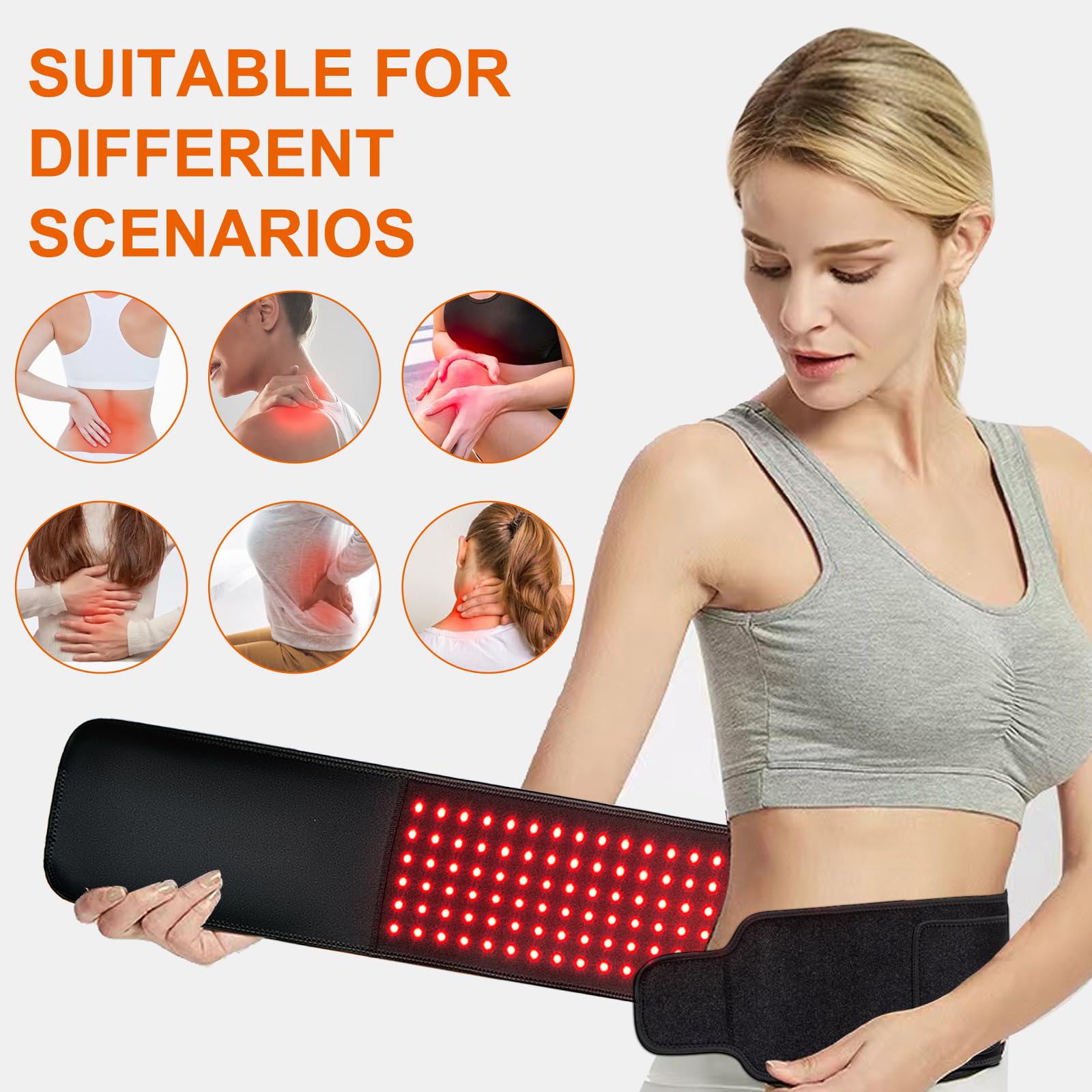 EquiZen Red Light Therapy Belt - Red Light Therapy for Body, Infrared Light Therapy Device