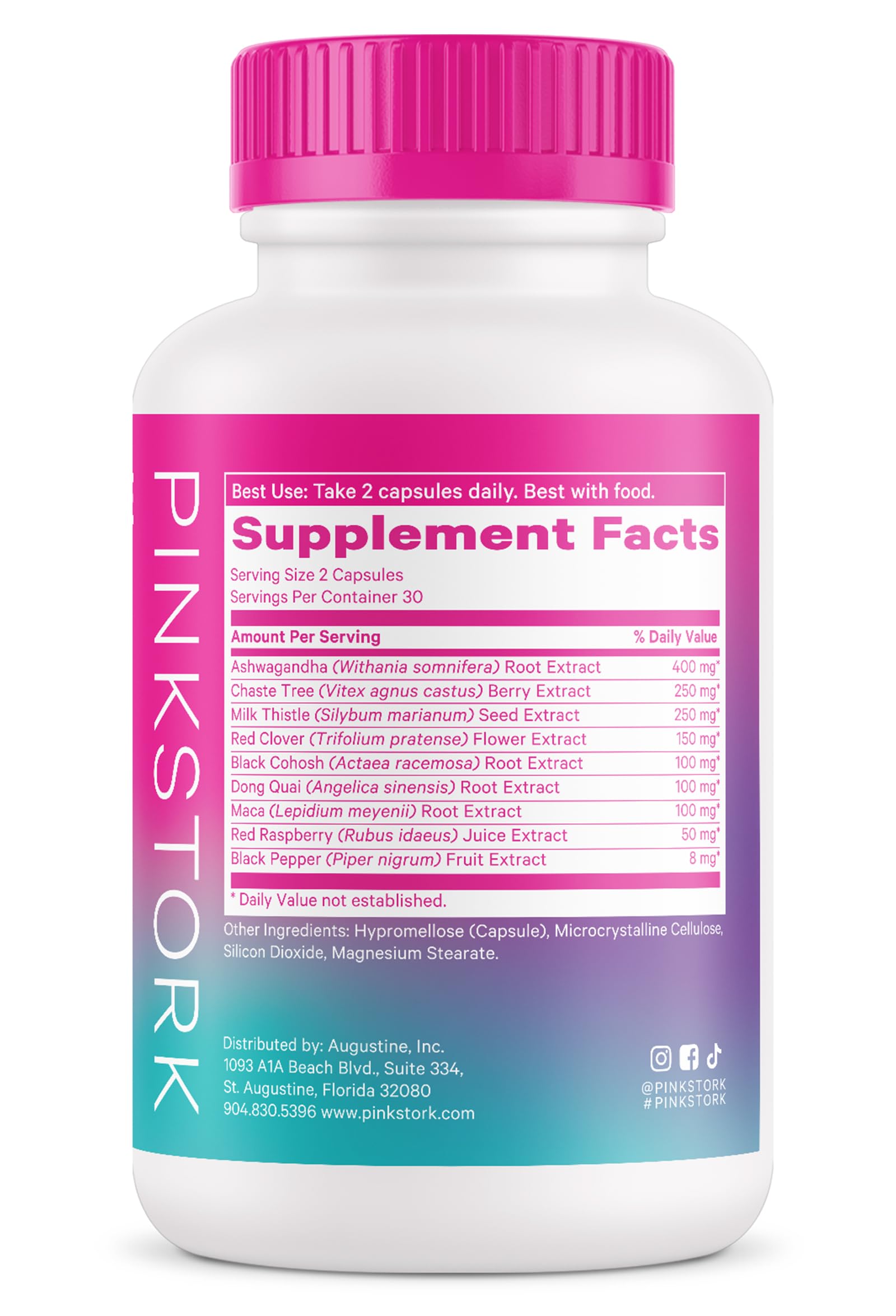 Pink Stork Menopause Supplements for Women - 9 Clinically-Studied Herbs for Perimenopause