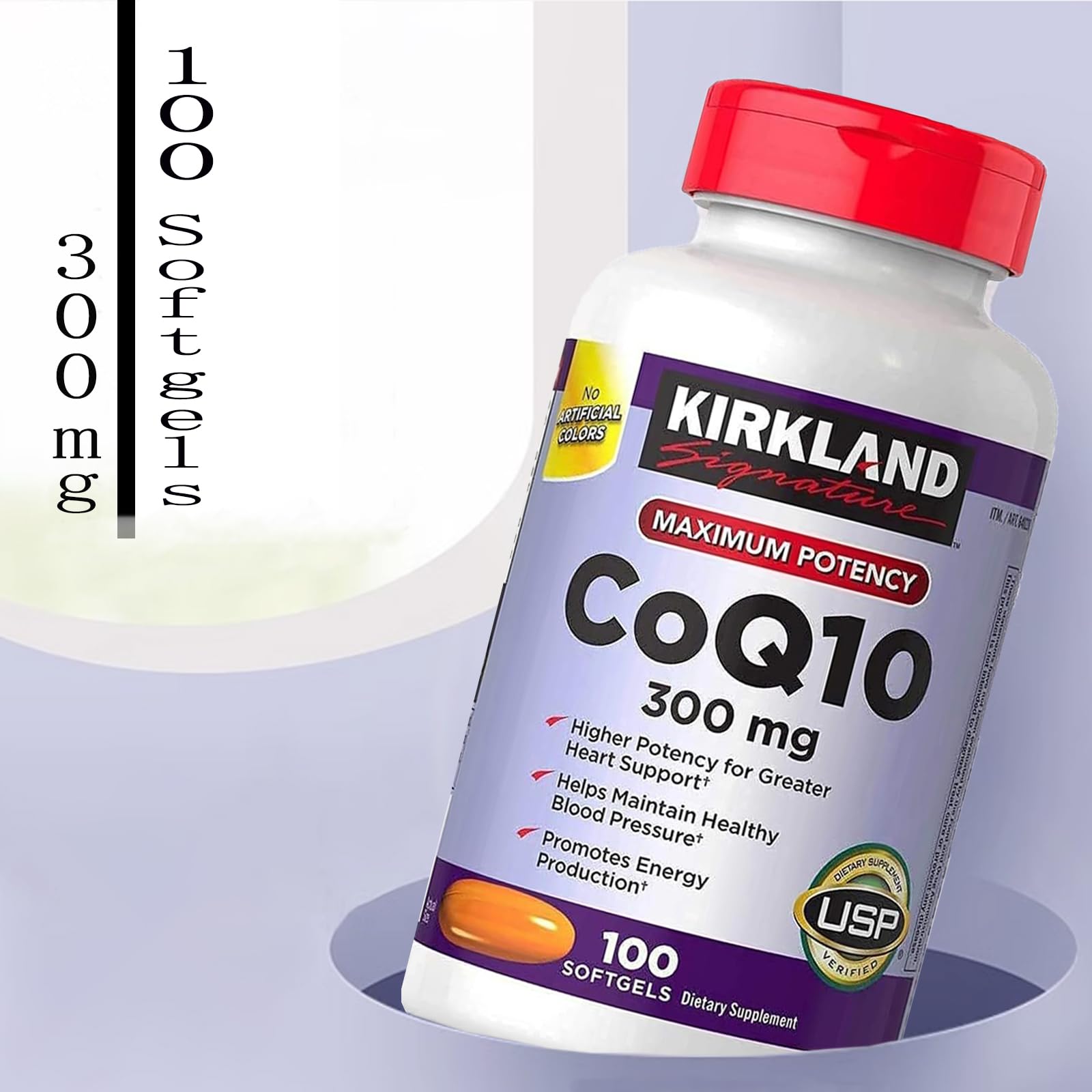 CARZIX CoQ10 300mg,100 Softgels-Helps Maintain Healthy Blood Pressure，Romotes