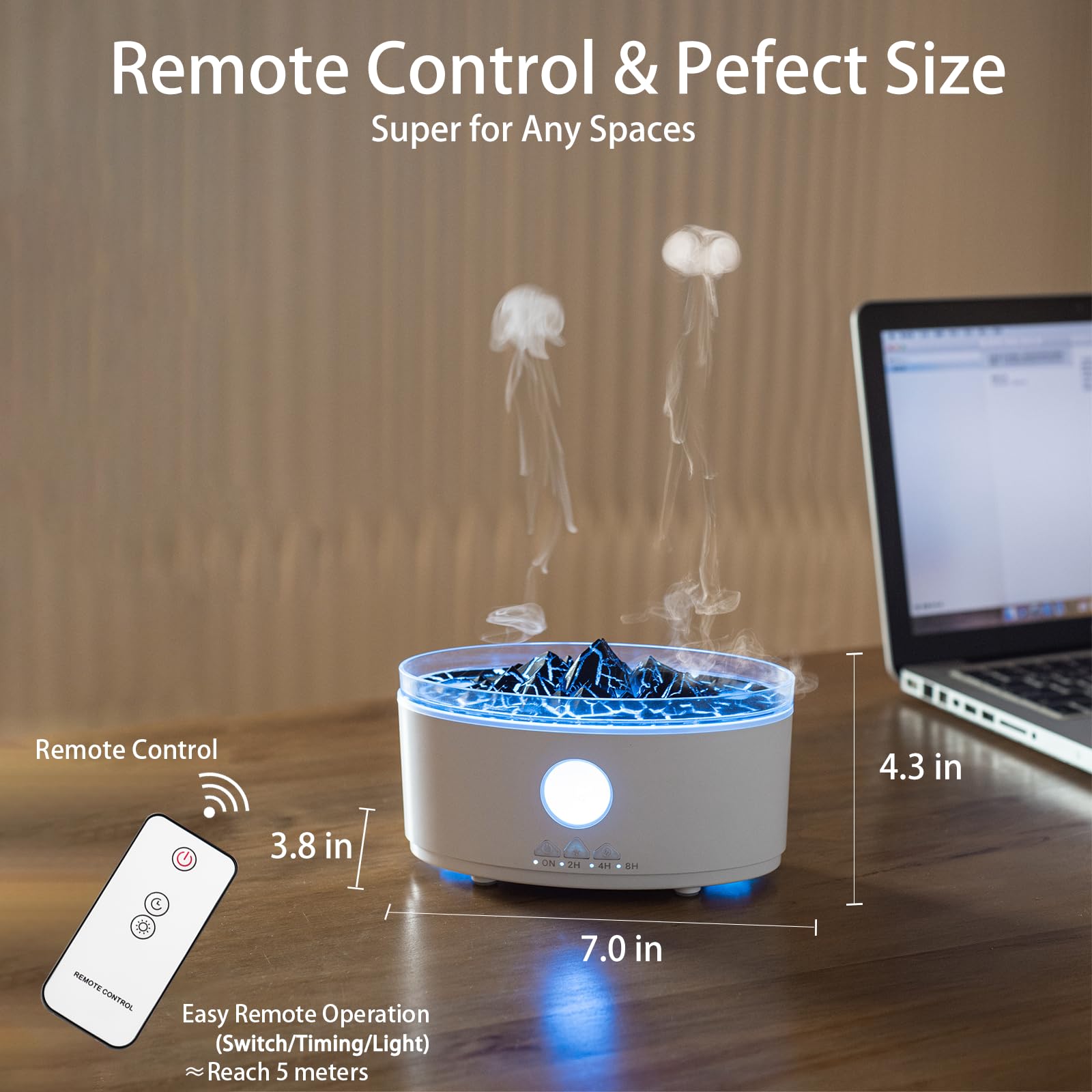 Paxeer Essential Oil Diffuser, 300ml Aromatherapy Diffuser with Remote Control, Auto Shut-Off & Timer