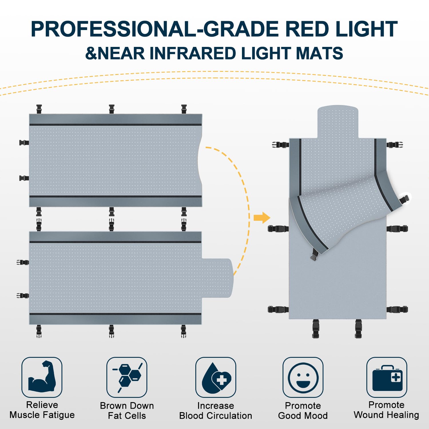 Red Light Therapy for Body - Full Body Red Light Therapy Mat, 71.0x33.30in, 2570Pcs 660nm