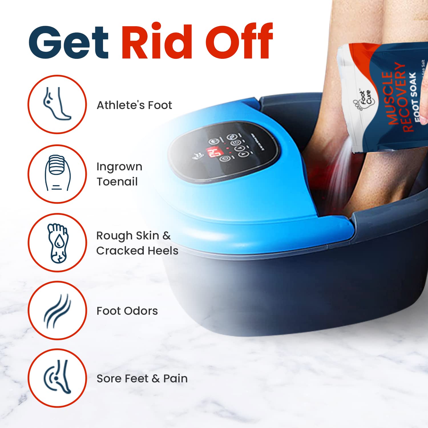 Muscle Relief Foot Soak with Epsom Salts - All Natural Salts for Post Workout Recovery