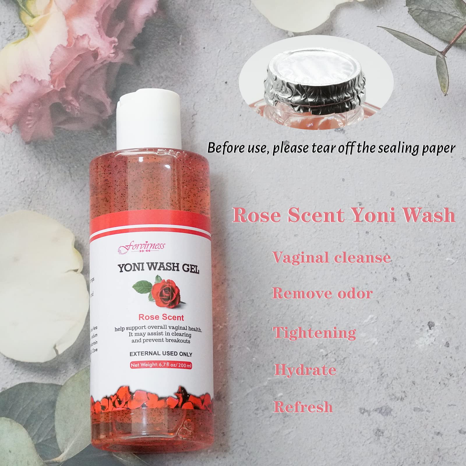 forvirness Feminine Wash & Natural Yoni Oil Set, Vaginal Wash with Cleaning Factor - Remove Odor