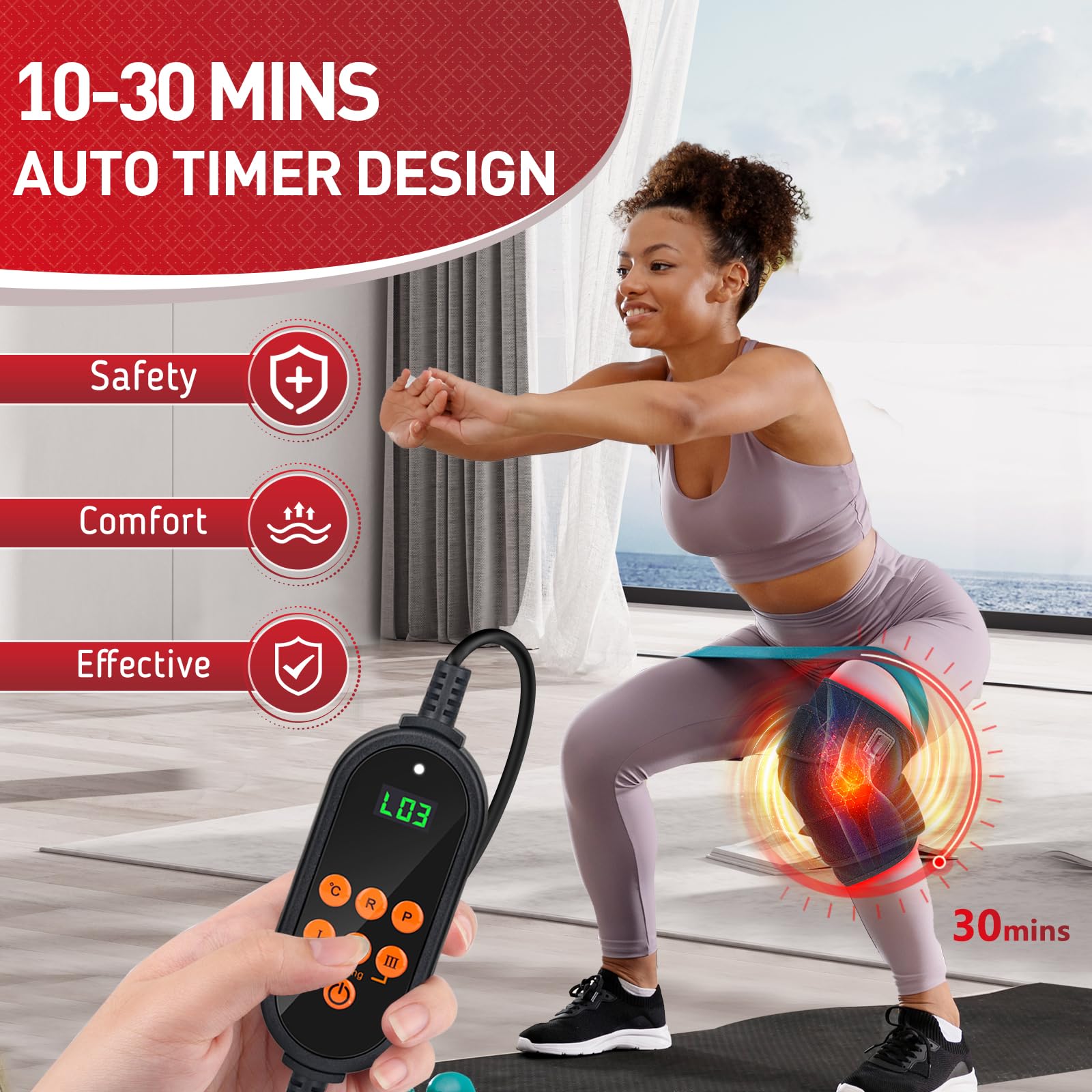 Red Light Therapy for Knee, 660nm Red Light and 850nm Near Infrared Light Therapy Device