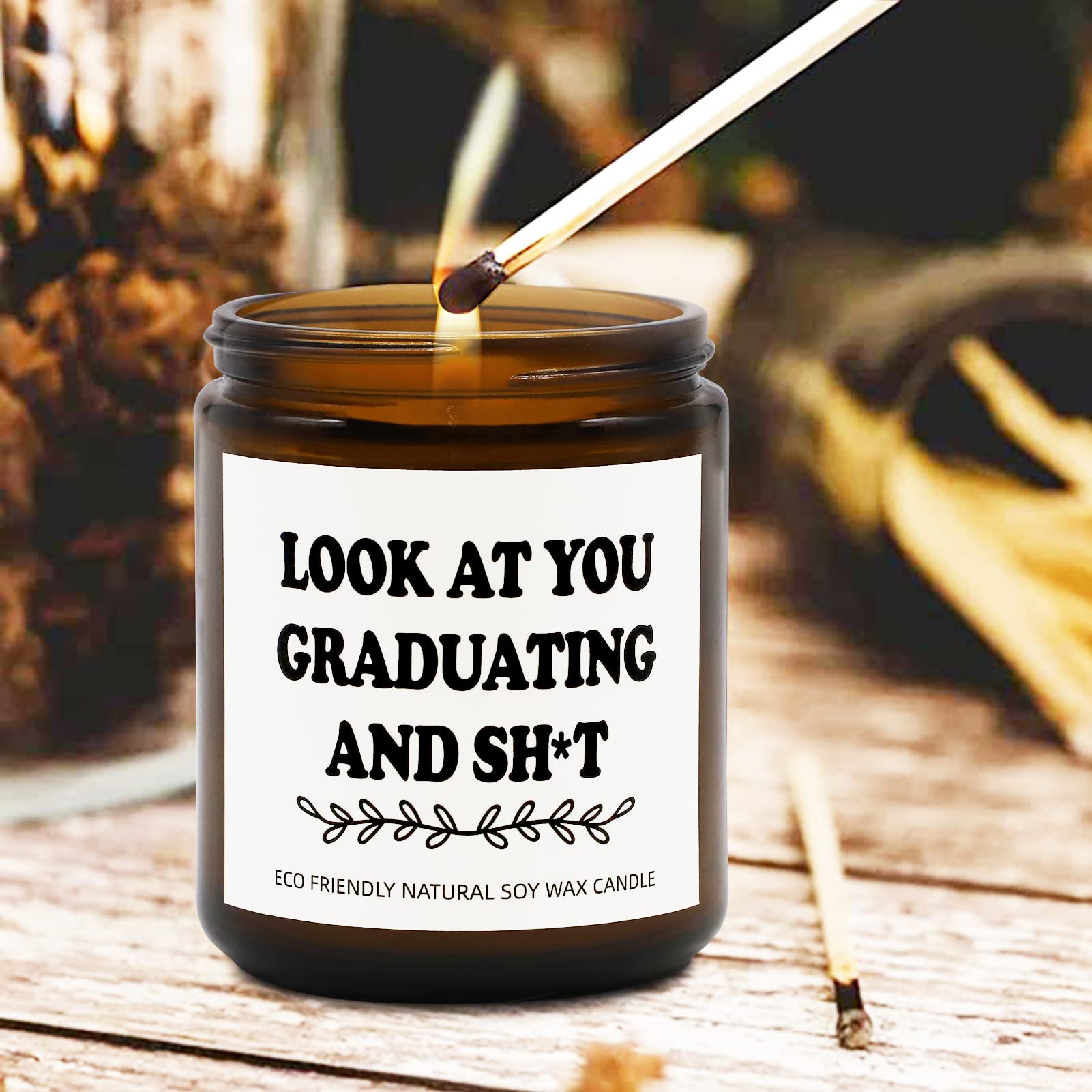 Joyseller Funny Graduation Gift for Her/Him, Look at You Graduation Candles for Party Decorations