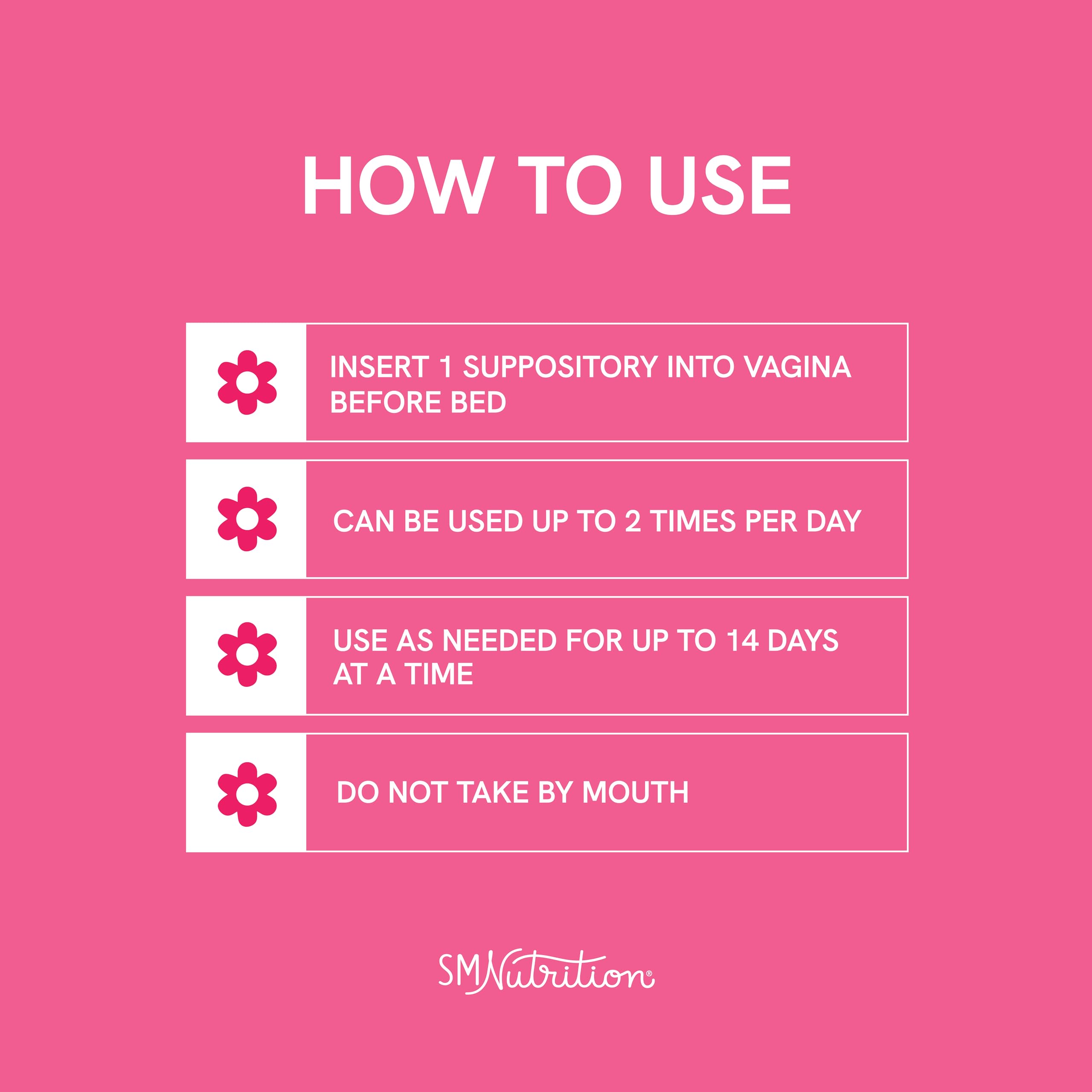 Boric Acid Suppositories for Women | 600mg | for pH Balance, Vaginal Odor & Itching | Feminine Hygiene