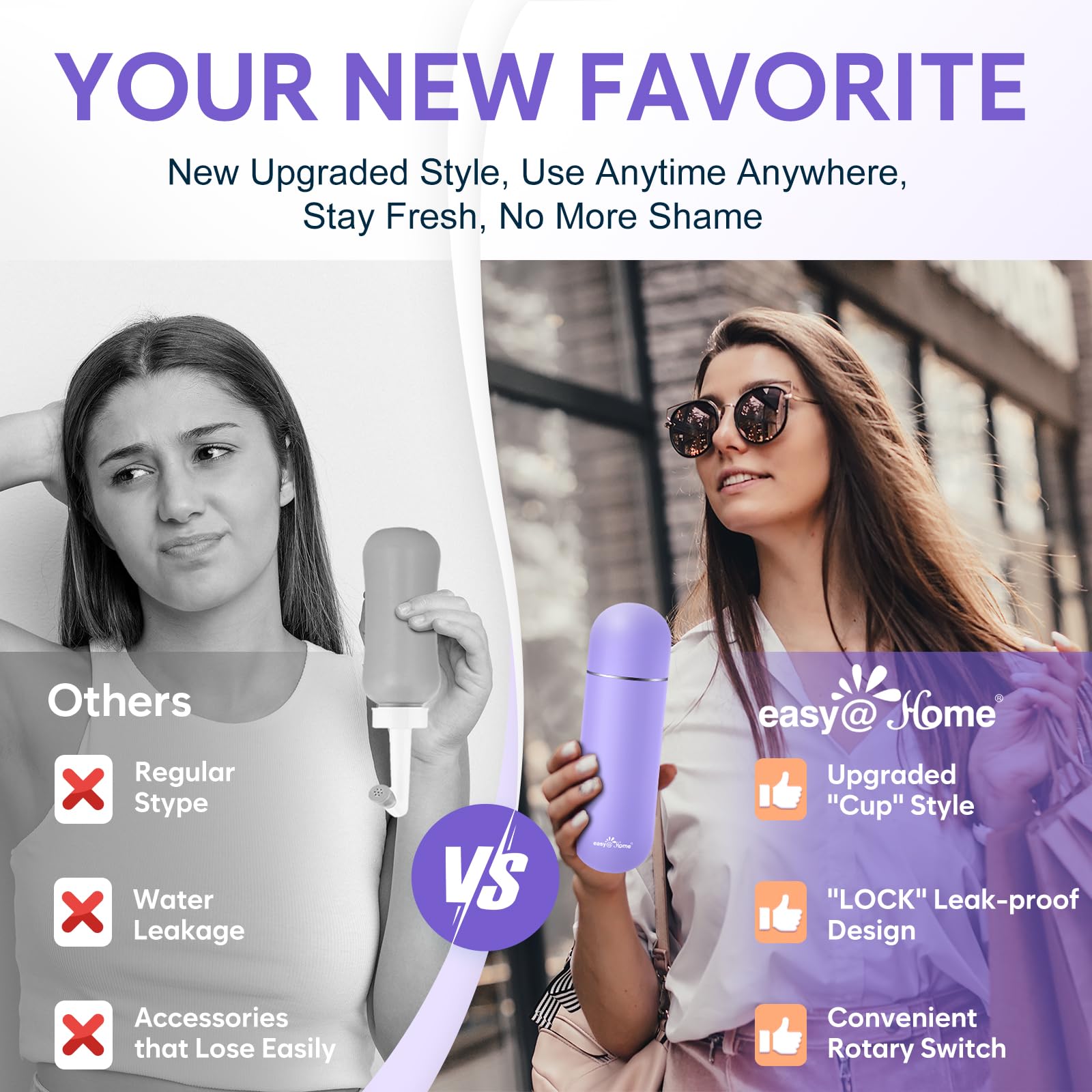 Portable Peri Bottle for Postpartum & Perineal Care: Easy@Home Handheld Bidet Perfect for Personal