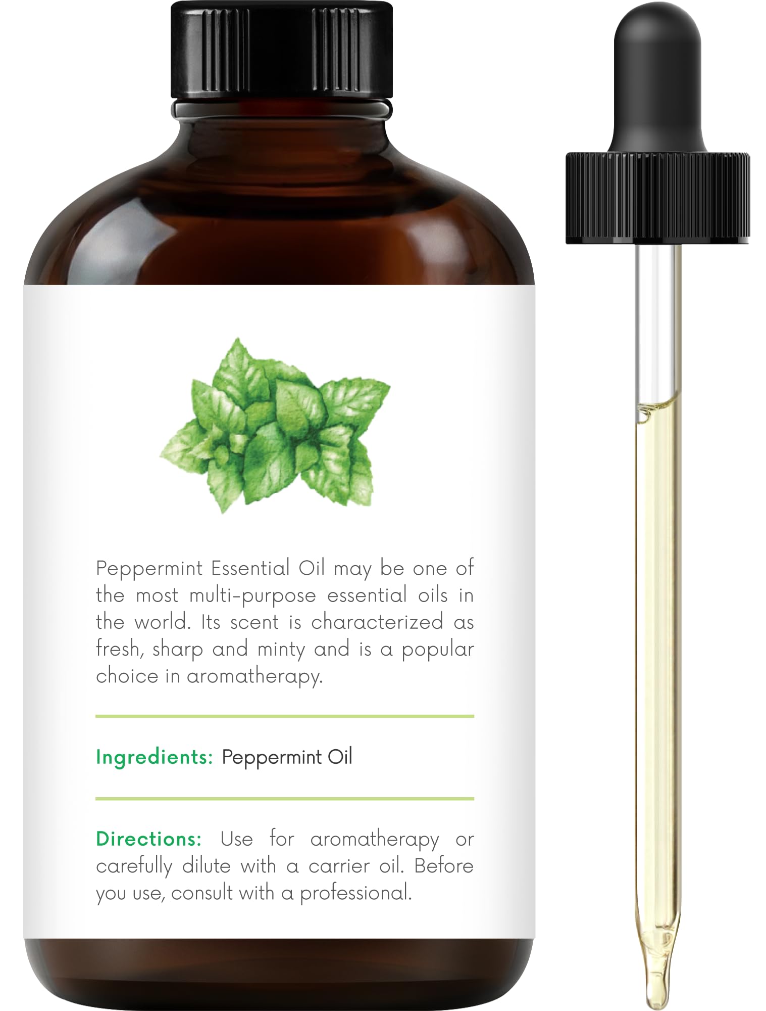 Handcraft Blends Peppermint Essential Oil - Huge 4 Fl Oz - 100% Pure and Natural - Premium Grade