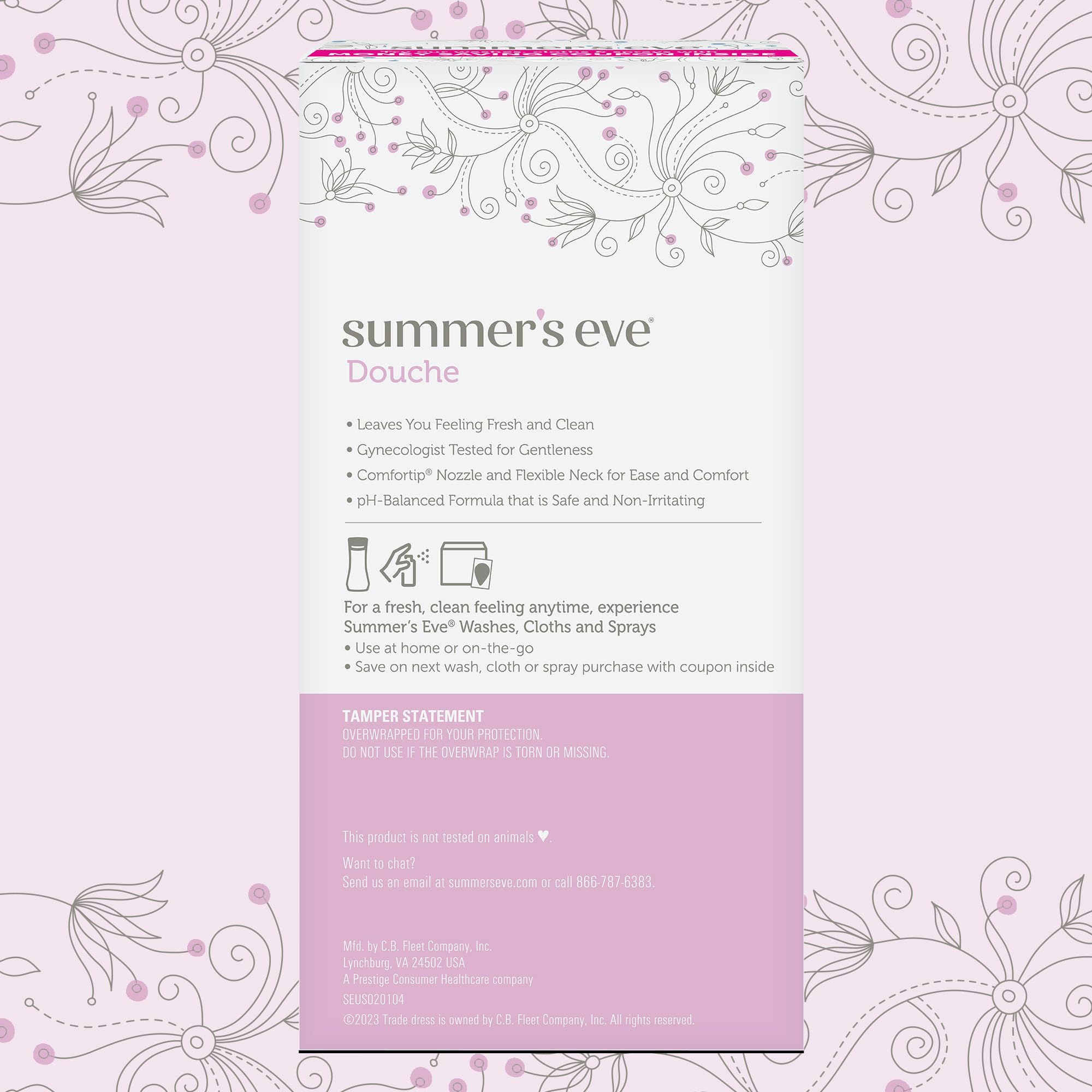 Summer's Eve Douche, Vaginal Douche for Women, Island Splash, 4 Units, 4.5 Oz Each, 1 Pack