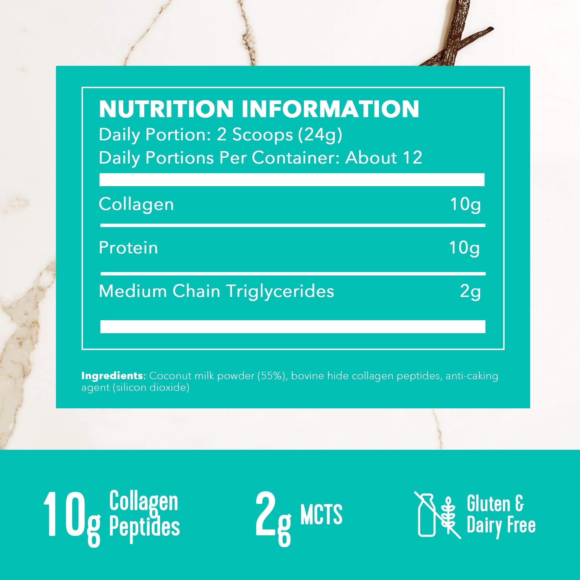 Vital Proteins Collagen Coffee Creamer, No Dairy & Low Sugar Powder with Collagen