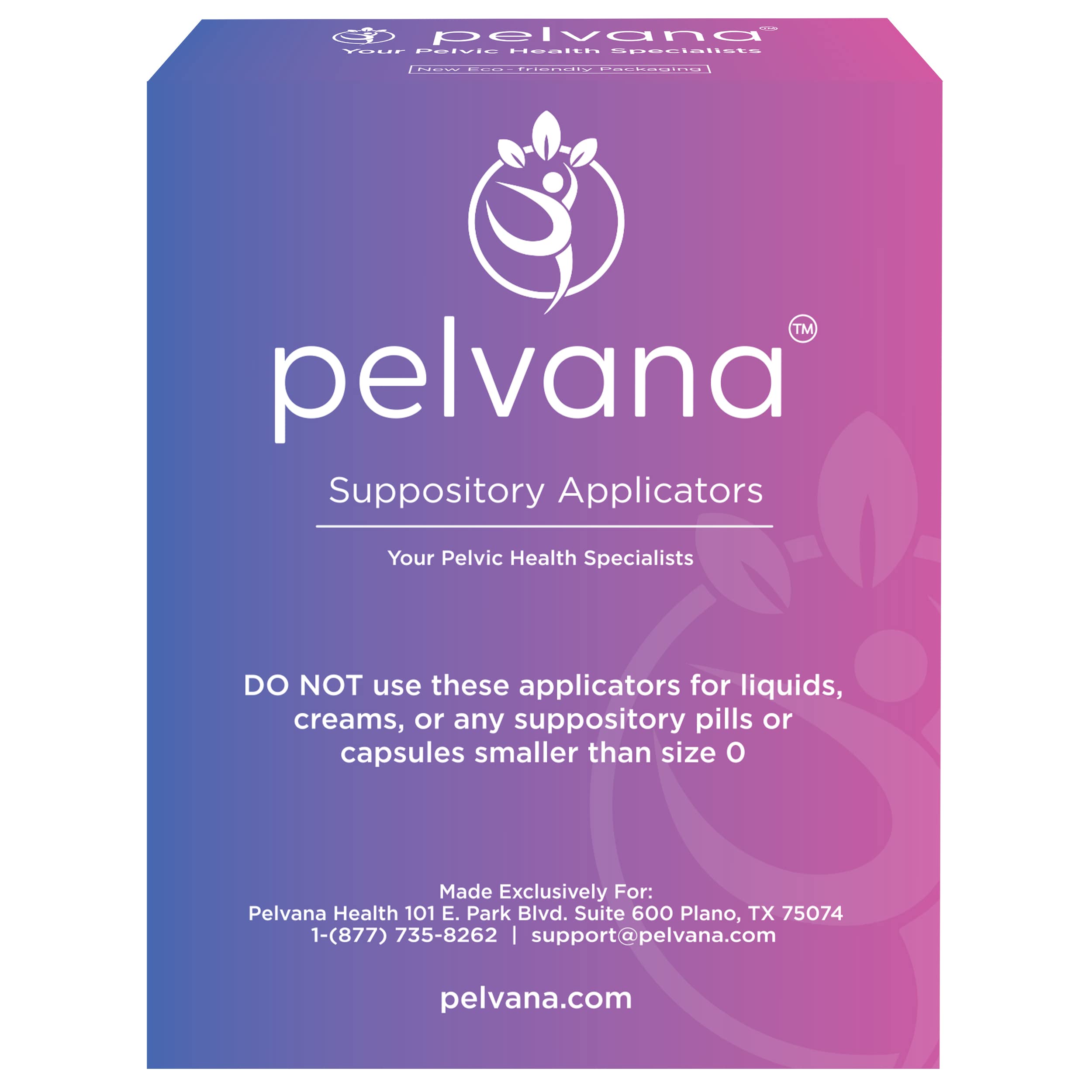 Pelvana Suppository Applicators for Women - (30 Pack) - Fits Size 0 and 00 Capsules - Often Used