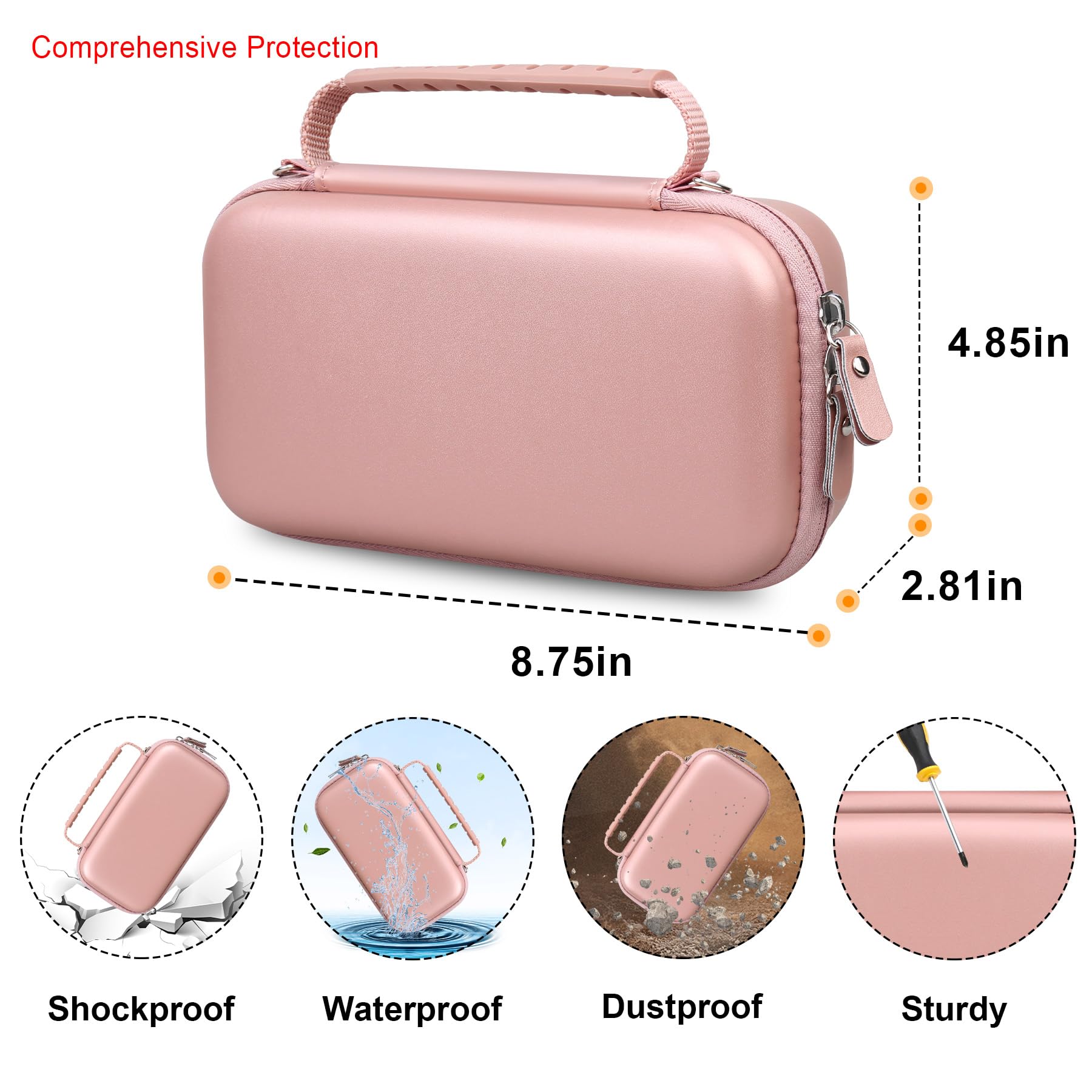 Elonbo Carrying Case Compatible with Portable Handheld Inhaler Nebulizer Machine