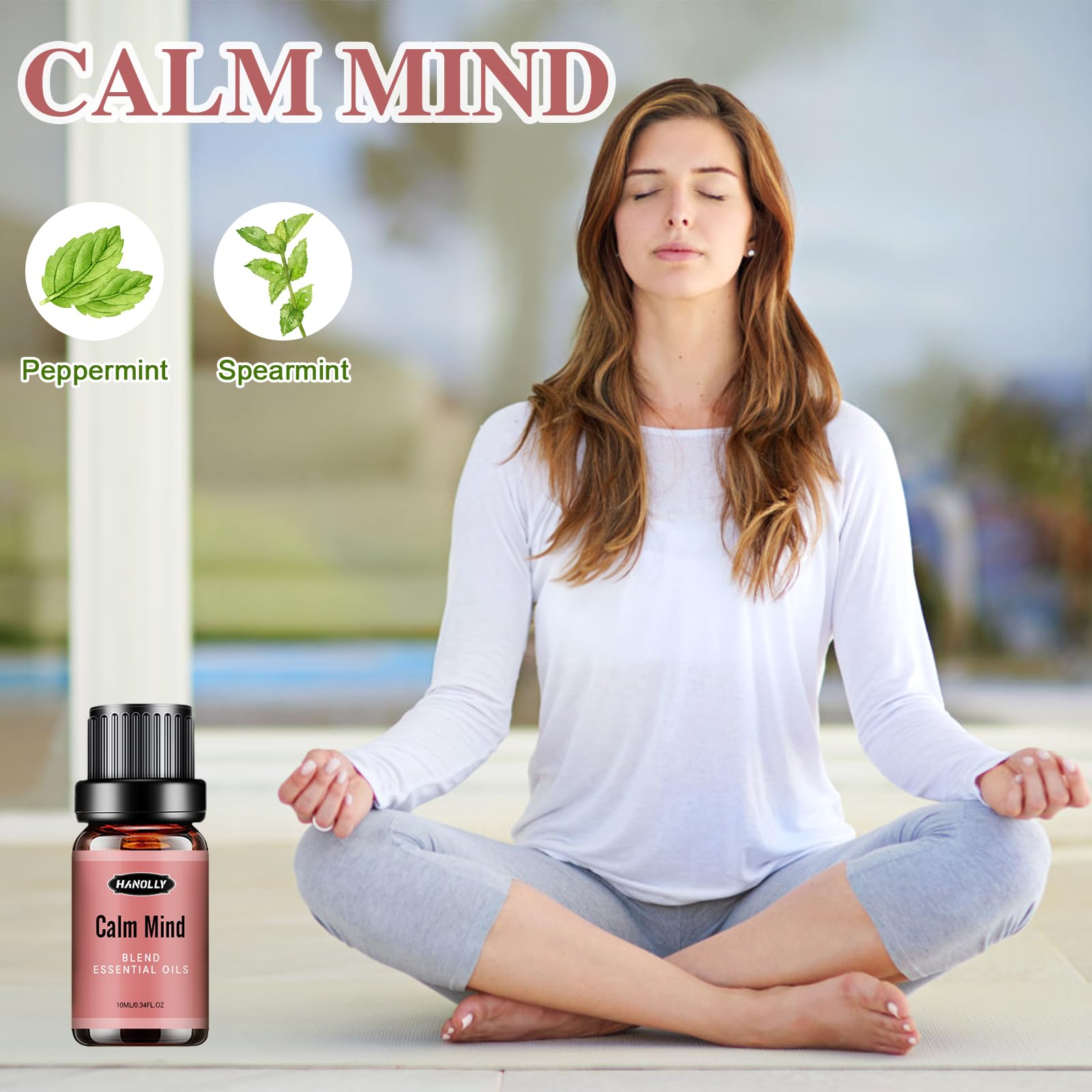 Essential Oils Blend Set, Fragrance Oil Aromatherapy Essential Oils Kit for Diffuser (6x10ML)