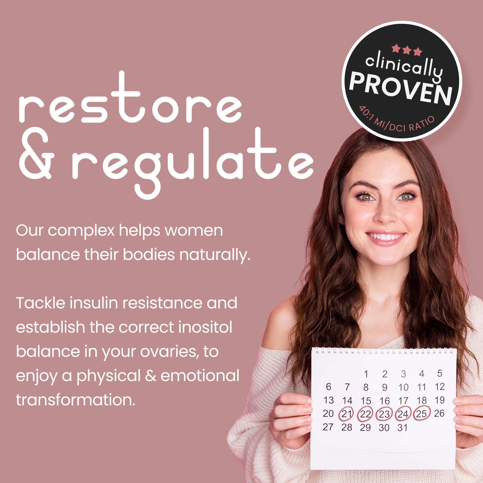 Myo and D-Chiro Inositol Complex - 4000mg per 4 Tablets - 120 Tablets (30 Day Supply)