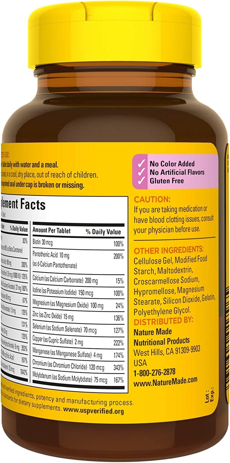 Nature Made Multi for Her 50+ Vitamin/Mineral Tablets 90 ea (Pack of 4)