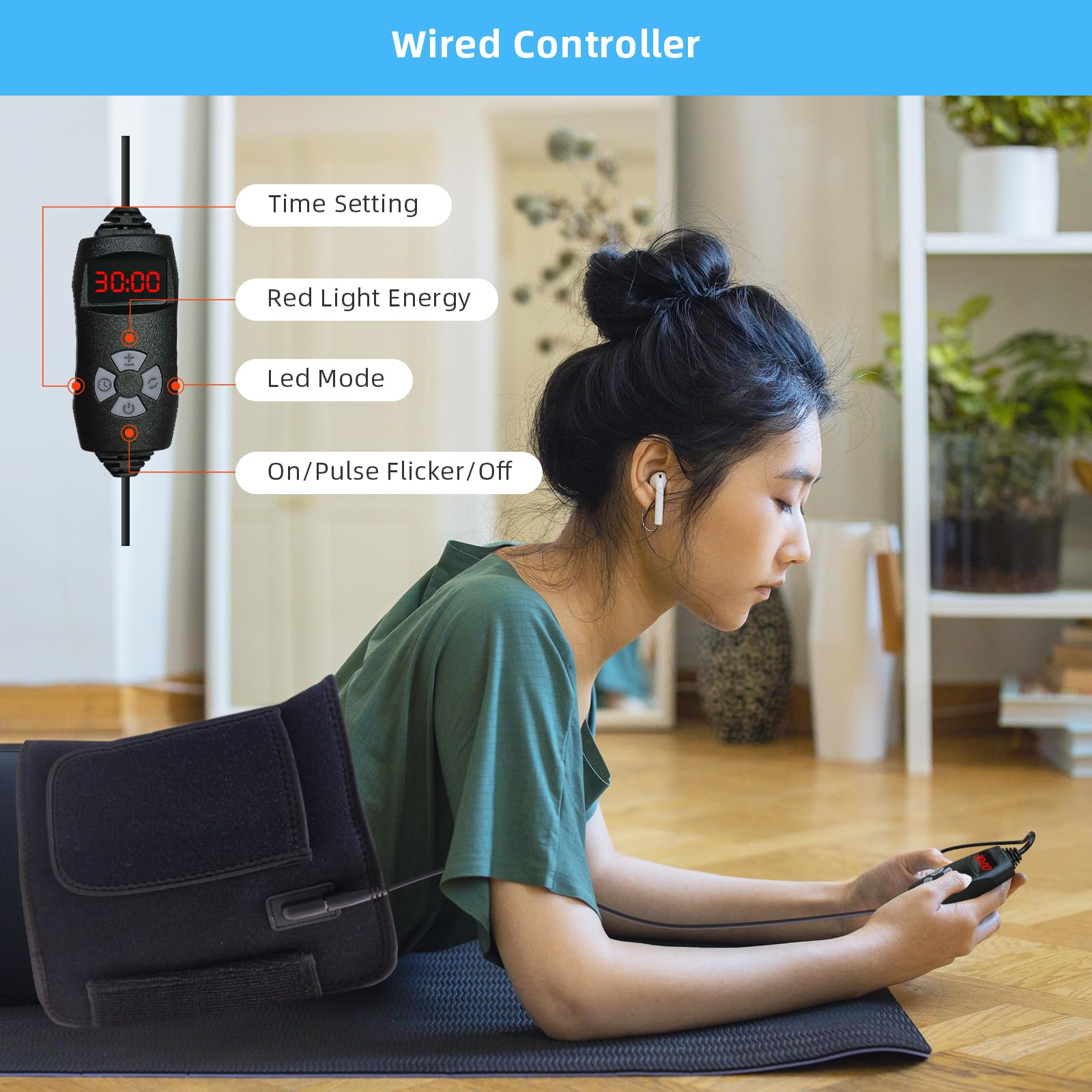 Red Light Therapy Infrared Light Therapy Heating Wrap Belt for Body Back Knee Shoulder Waist Muscle Pain