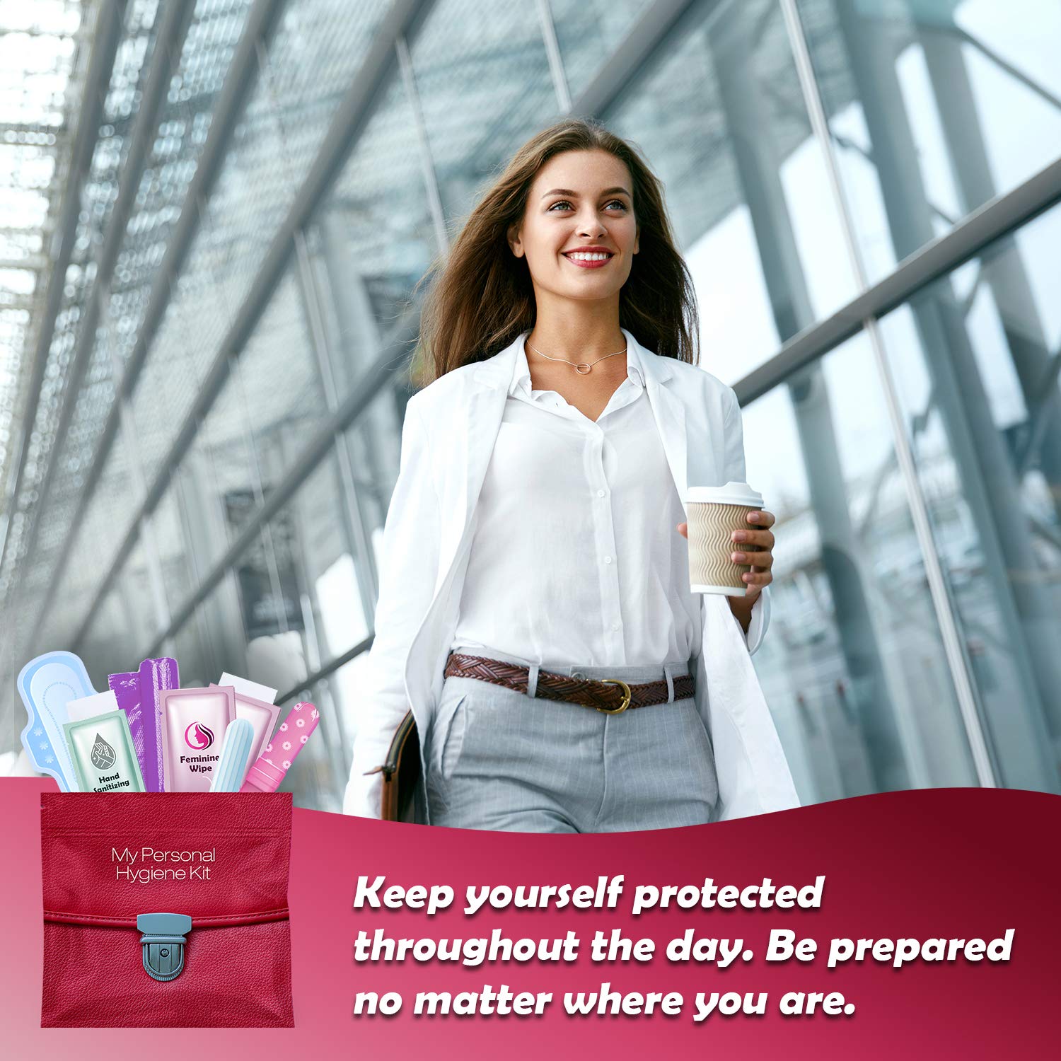 Menstrual Kit All-in-One | Convenience on The Go | Single Period Kit Pack for Travelling, Tweens