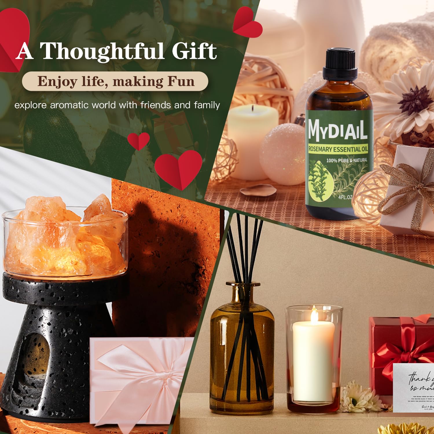 MYDIAIL Rosemary Essential Oil 4oz Pure Rosemary Oil 100% Natural Premium Essential Oil