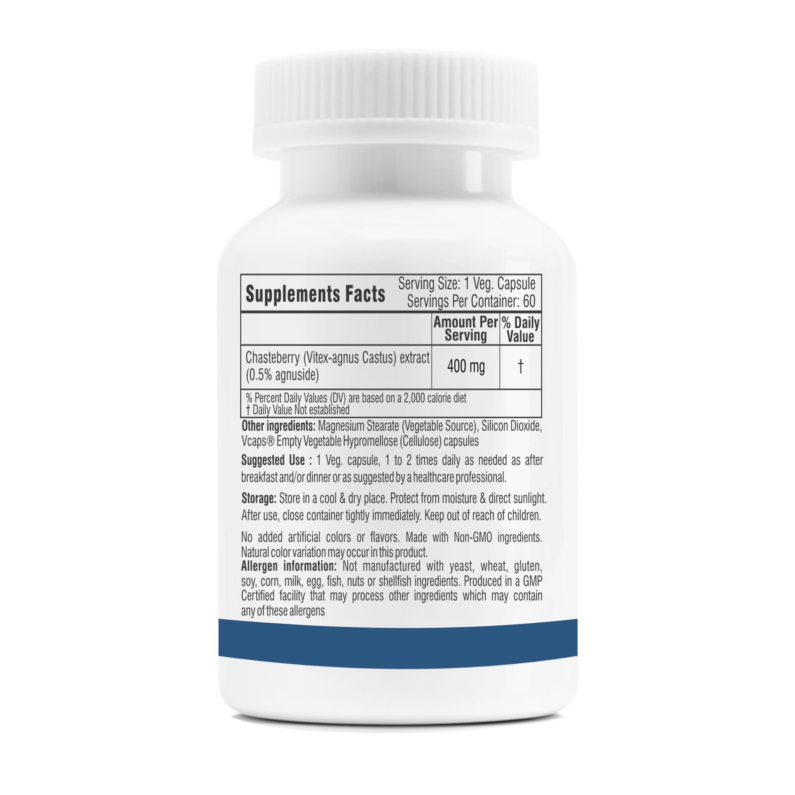 Trexgenics CHASTEBERRY 0.5% Agnuside 400 mg Women's Health Support Vegan & Non-GMO