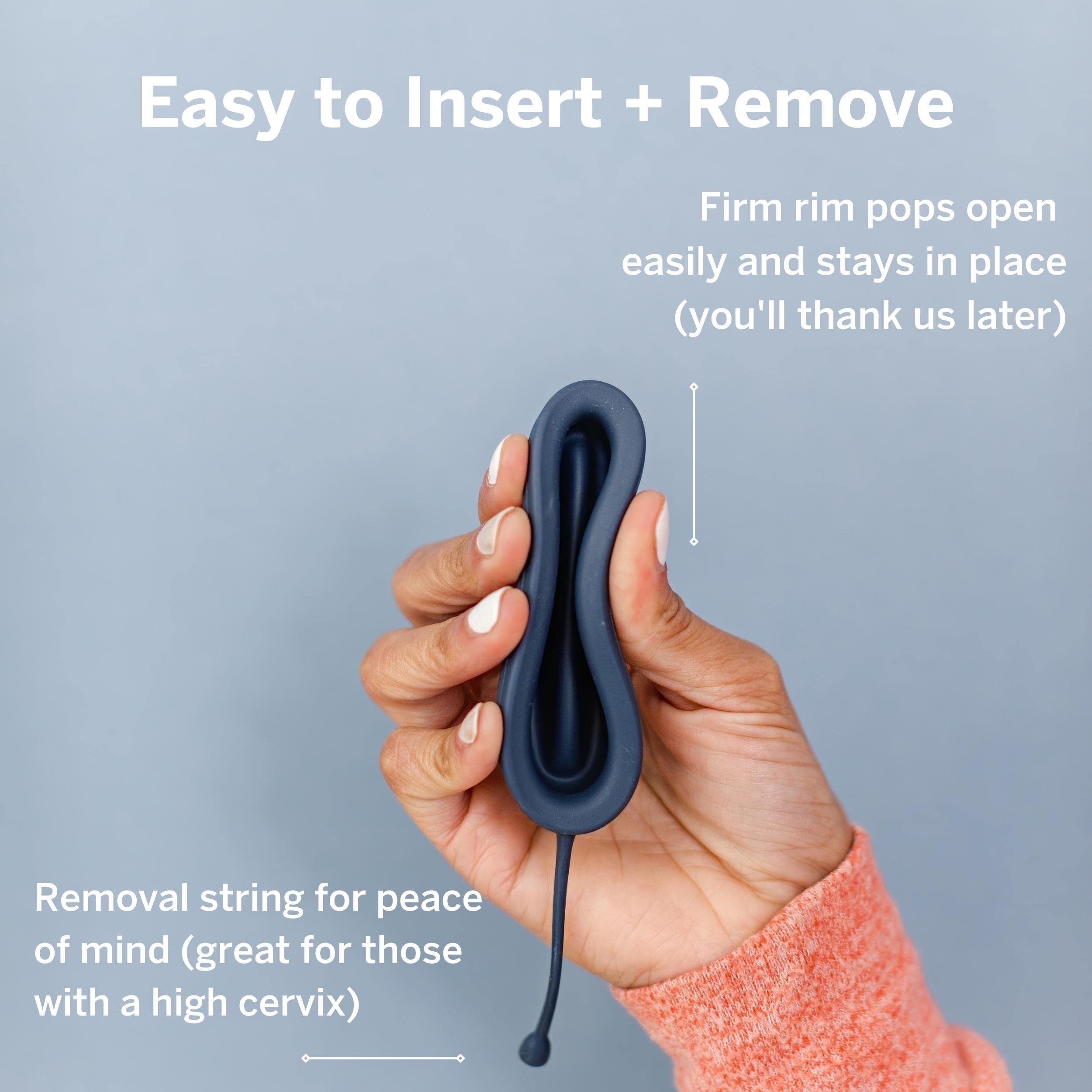 Pixie Soft Menstrual Disc - Ranked 1 for Most Soft Reusable Period Disc - Removable Stem