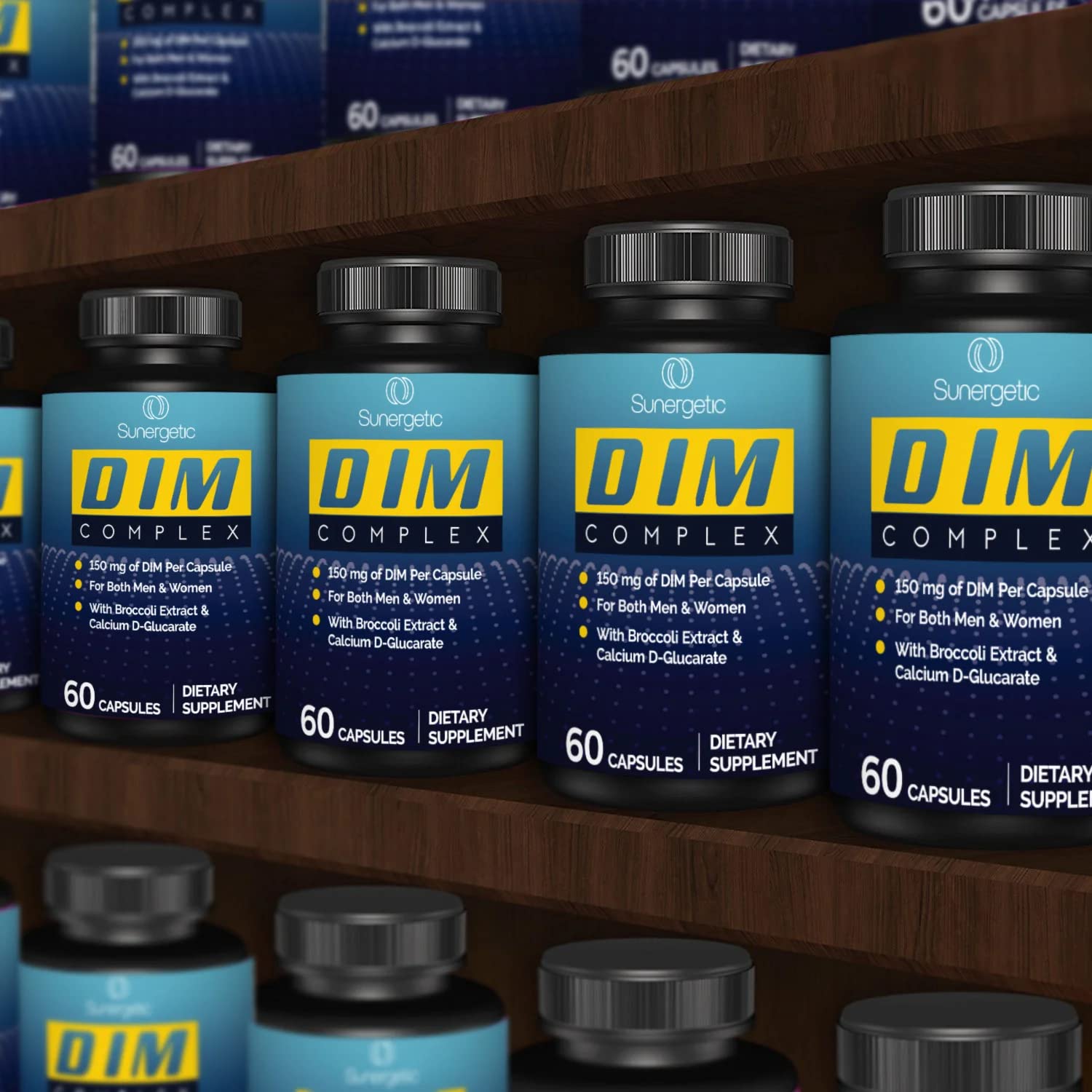 Sunergetic Premium DIM Supplement– 150mg DIM (diindolylmethane), Broccoli