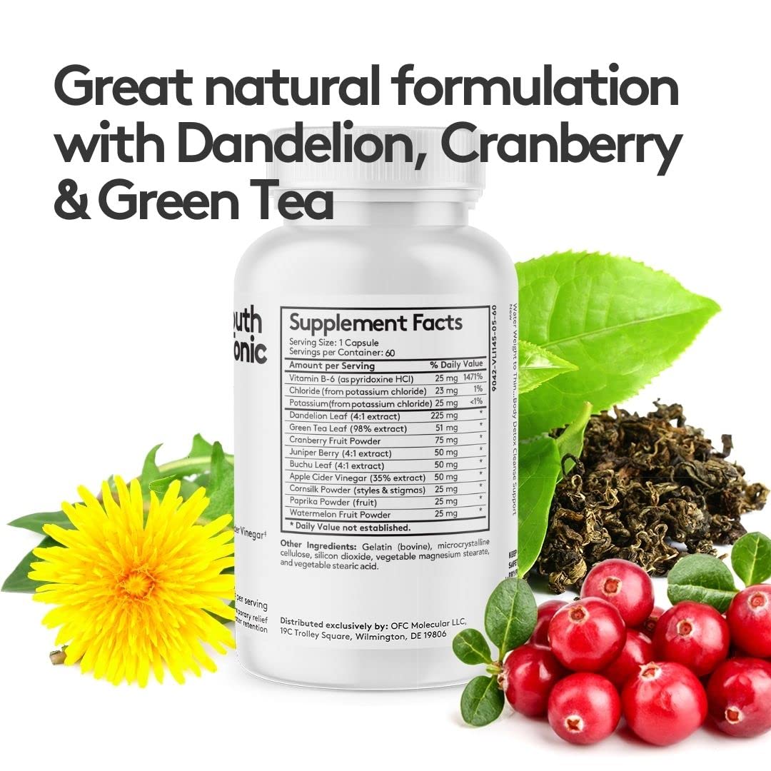 Youth & Tonic Women Water Weight Loss Pills for Hormonal Changes and Fluid Retention During PMS