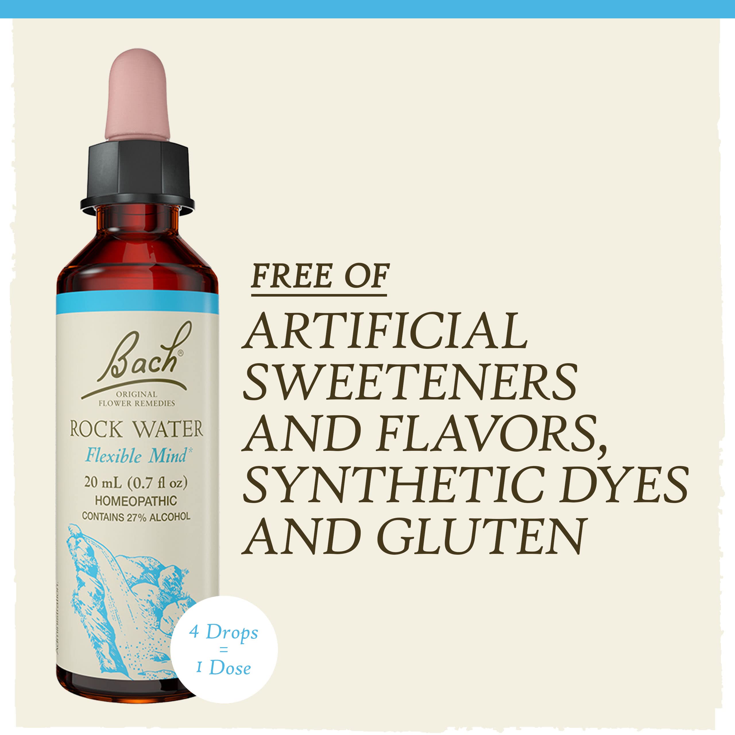 Bach Original Flower Remedies, Rock Water for Flexibility, Natural Homeopathic Flower Essence