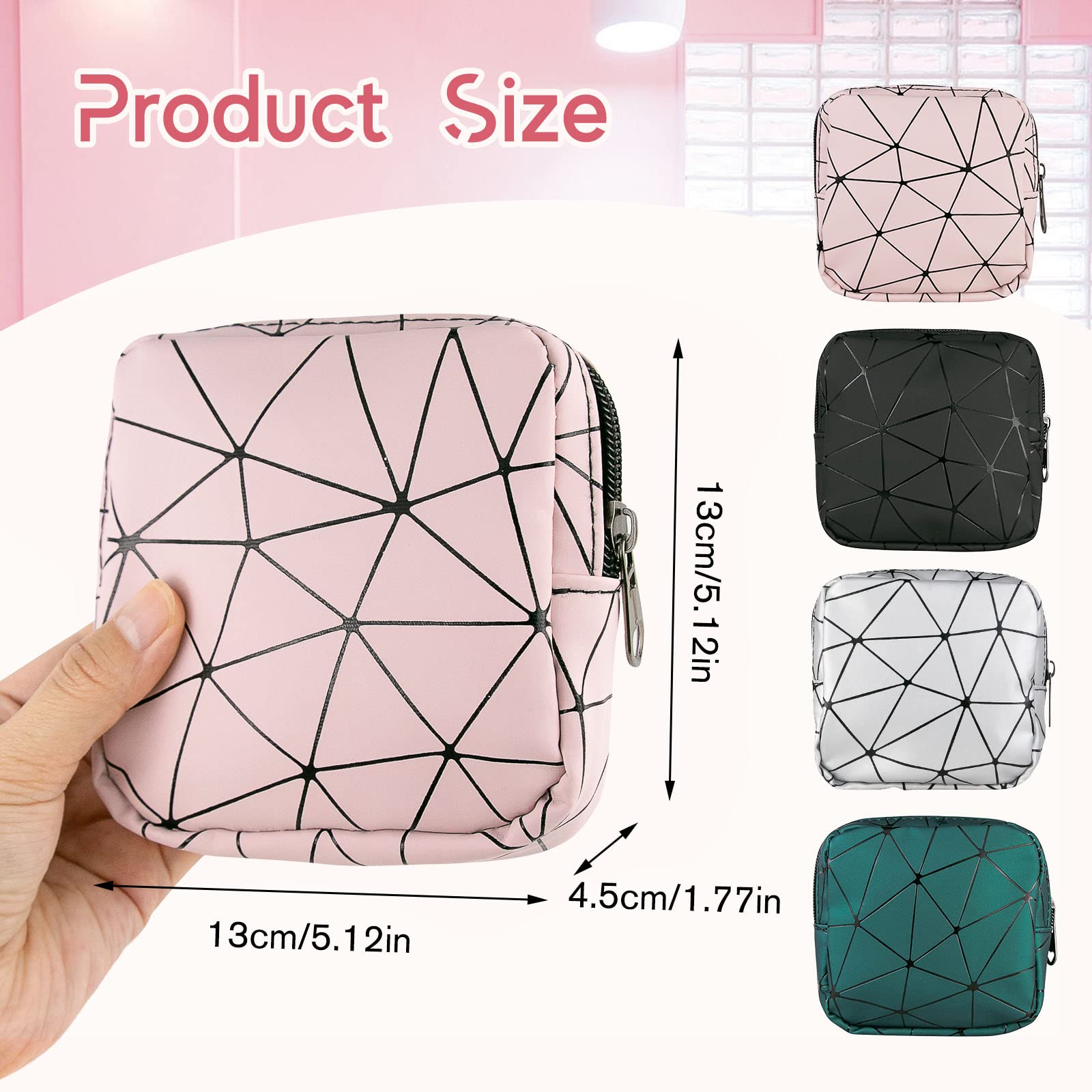 Sanitary Napkin Storage Bags 4PCS Menstrual Cup Pouches Nursing Pad Holder Tampon Bags