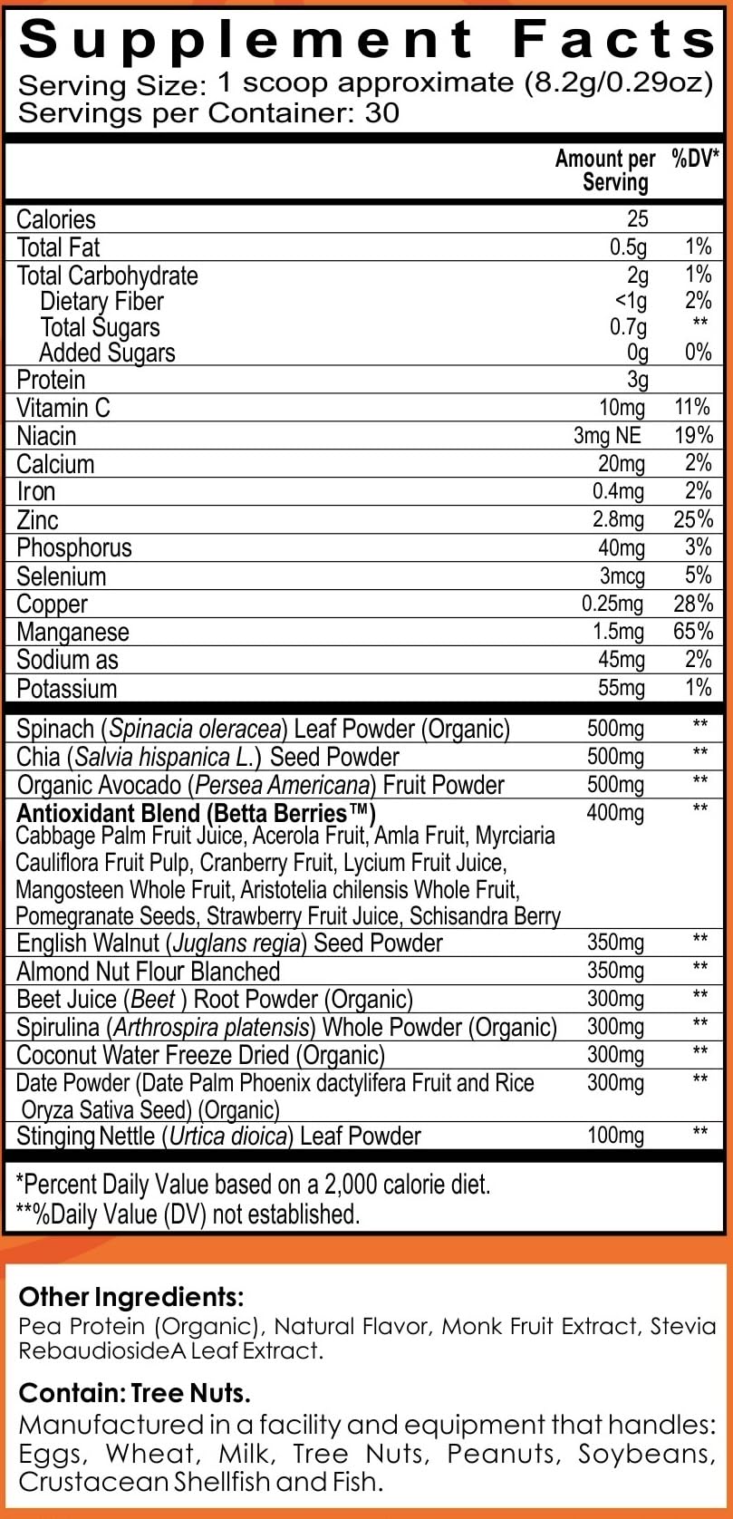 SEEDLYFE Pregnancy Superfood Smoothie Powder | Protein, Veggies, Antioxidants