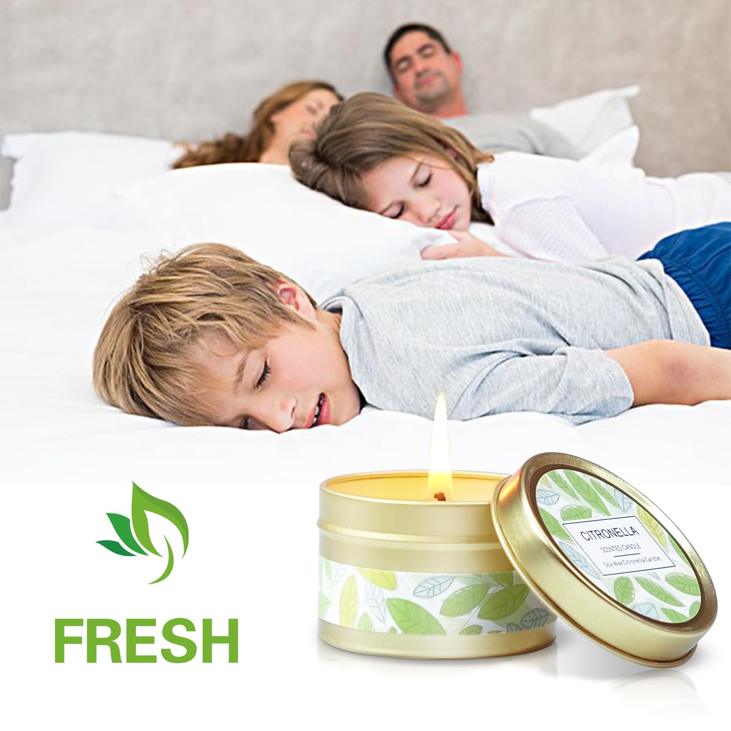 Citronella Candles Outdoor, Scented Candles, Summer Soy Wax Candles, Lemongrass Candles