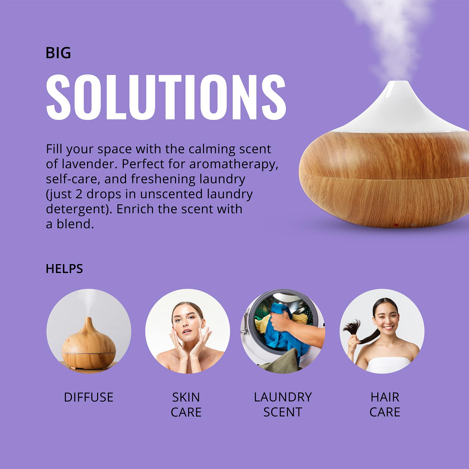 LAB BULKS ESSENTIAL OIL - Lavender Oil 16 Ounce Bottle for Diffusers, Home Care, Candles, Aromatherapy