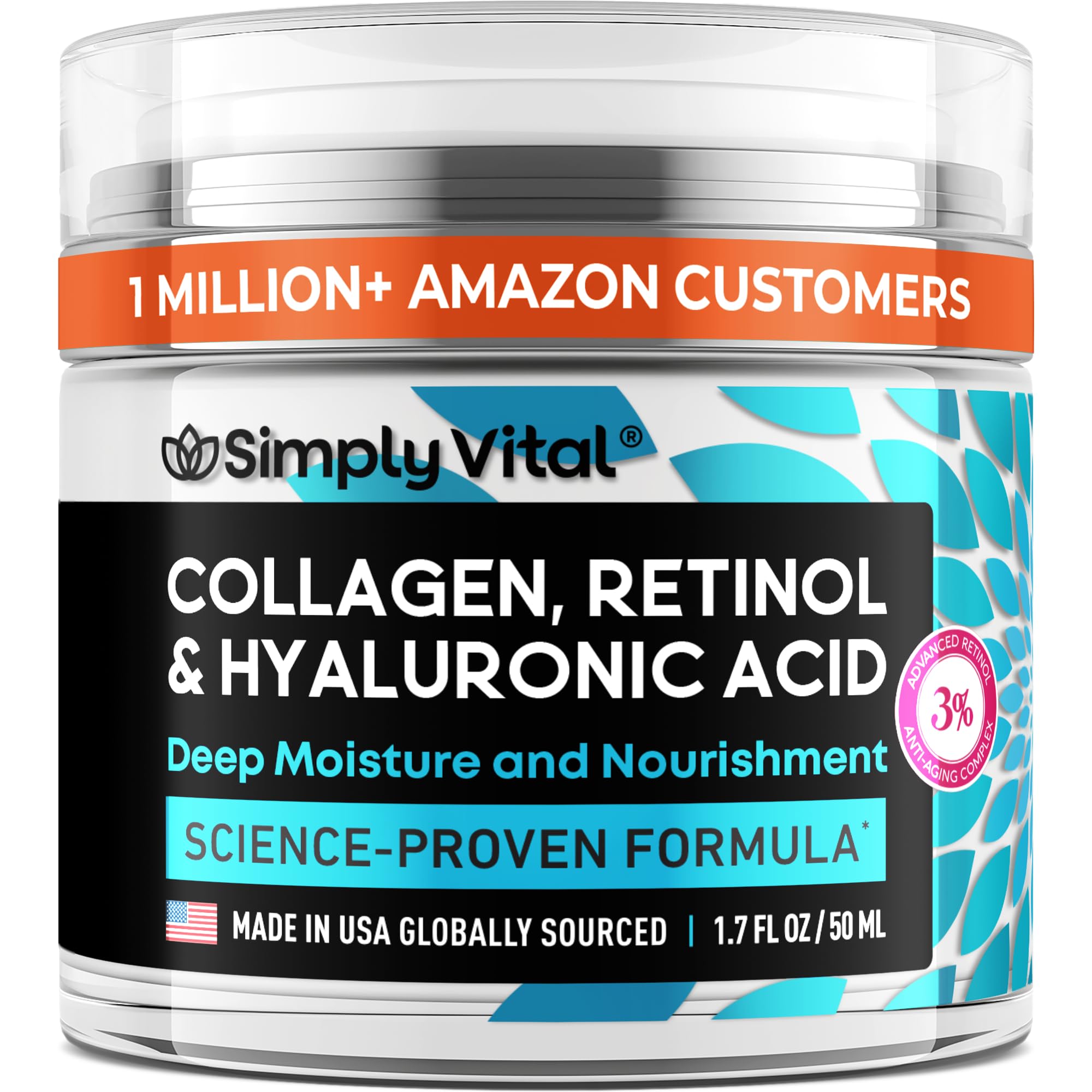 SimplyVital Collagen, Retinol & Hyaluronic Acid Cream