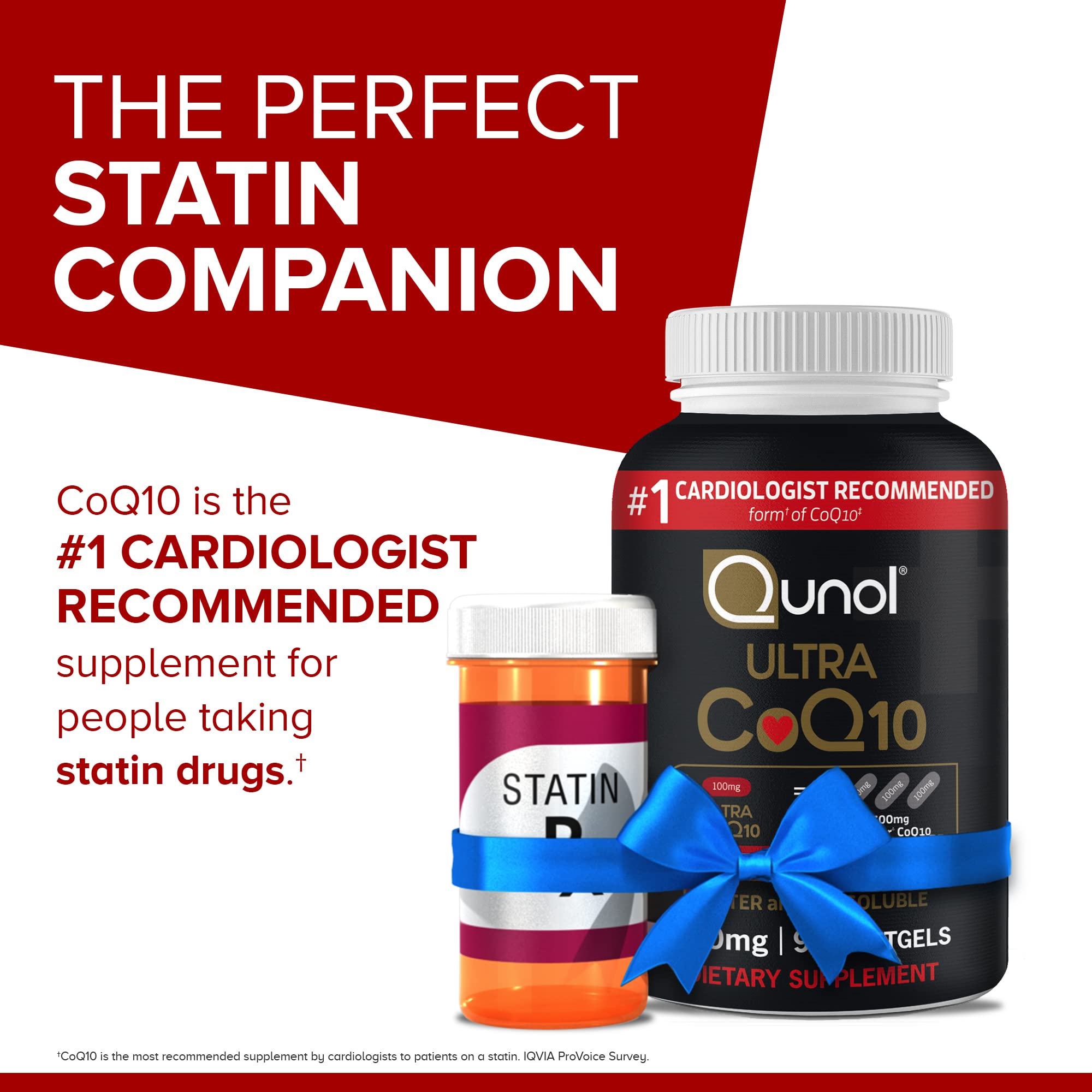 Qunol Ultra CoQ10 100mg Softgels- 3x Better Absorption, Antioxidant for Heart Health