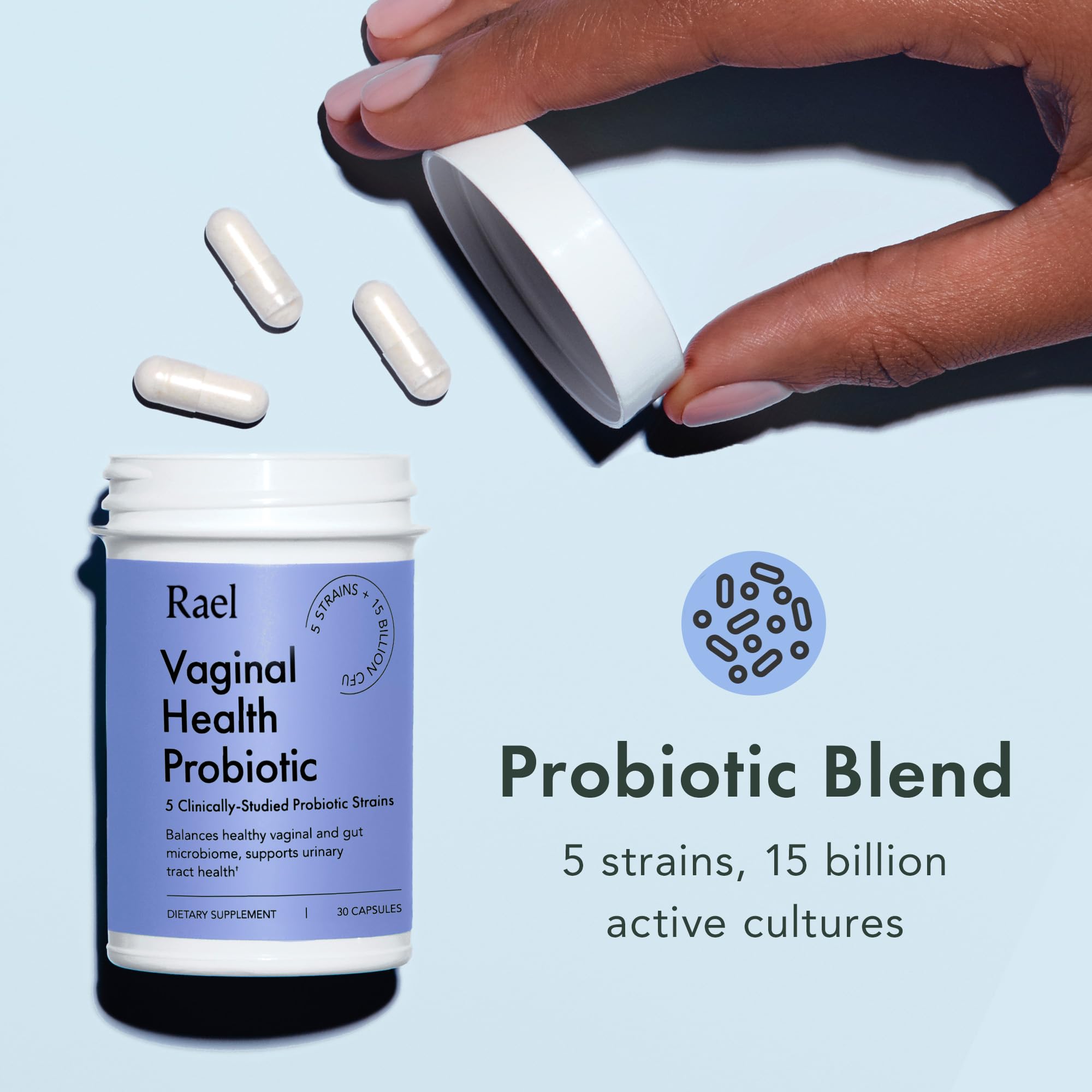 Rael Probiotics for Women - Supplements, Digestive Enzymes, Prebiotics, pH Balance, Vaginal Odor & Flora
