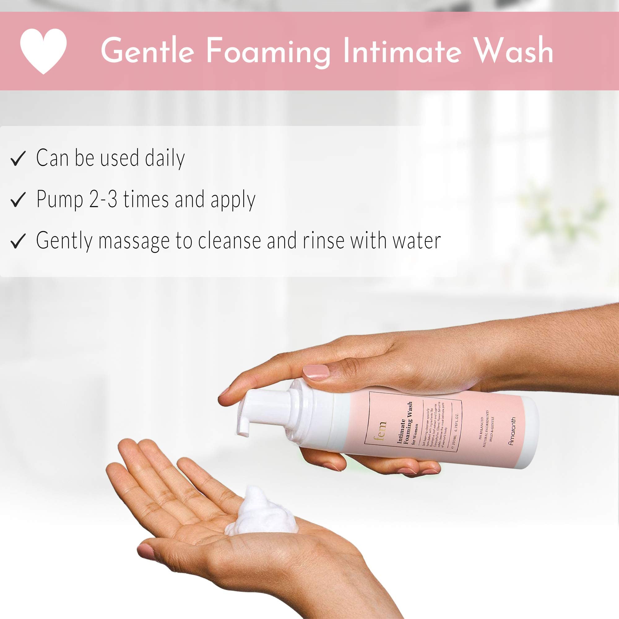 fem pH Balance Intimate Wash for Women, Feminine Wash for Sensitive Skin, Gentle Cleanser