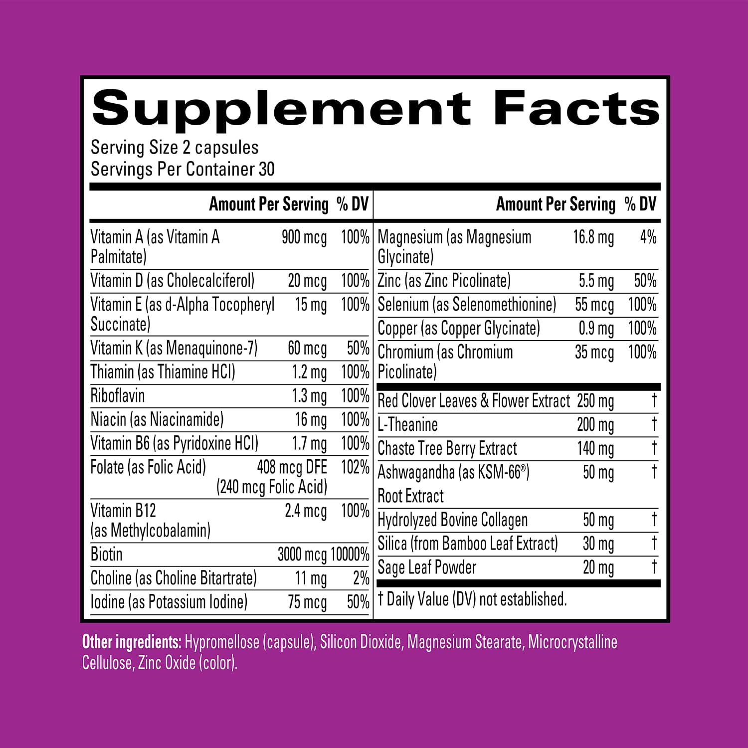 Hyland's Naturals Rock On Menopause + Youthful Skin Care Multivitamin for Women