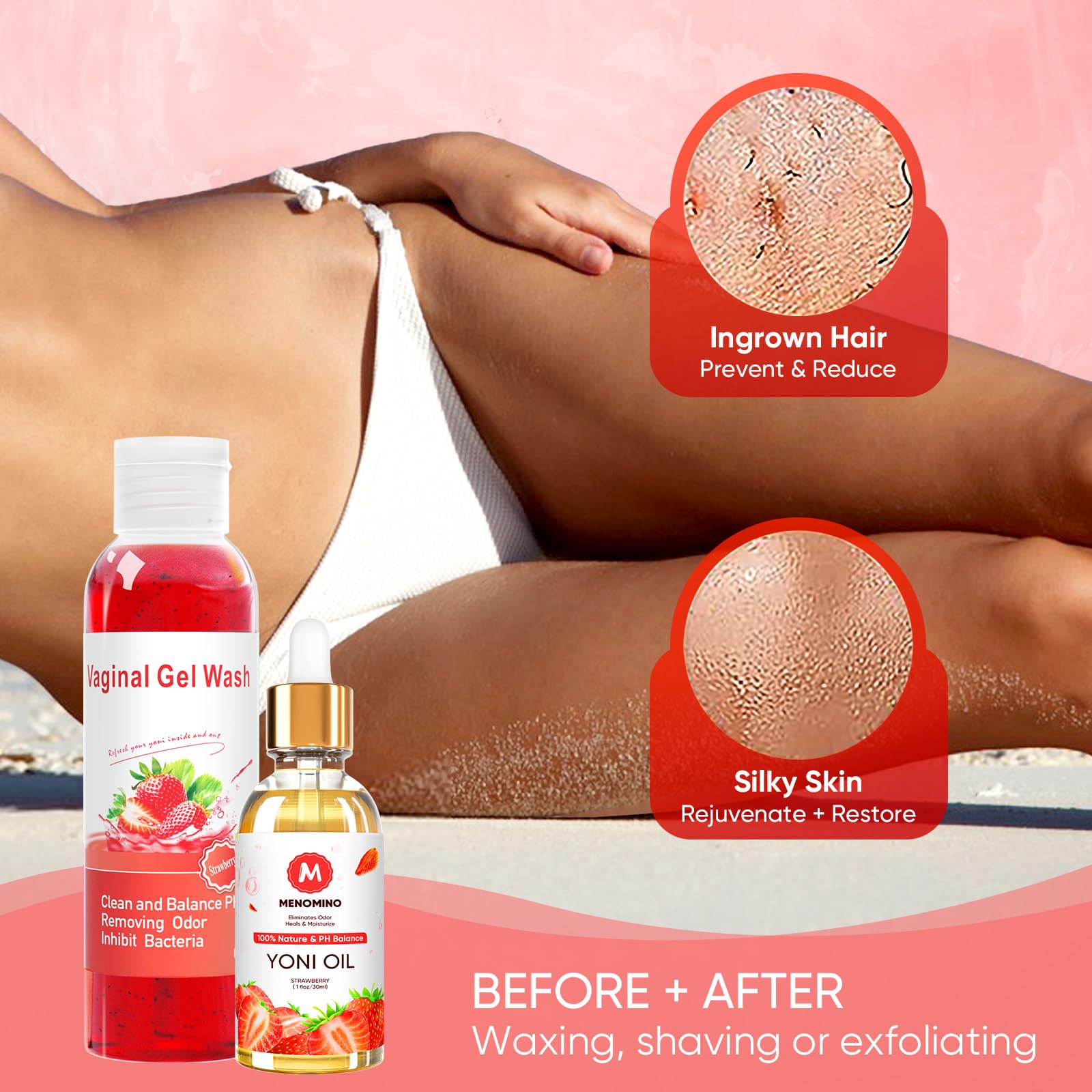 Feminine Wash & Yoni Soap Bar & Yoni Oil for Women pH Balance, Yoni Wash for Vaginal Moisturizing